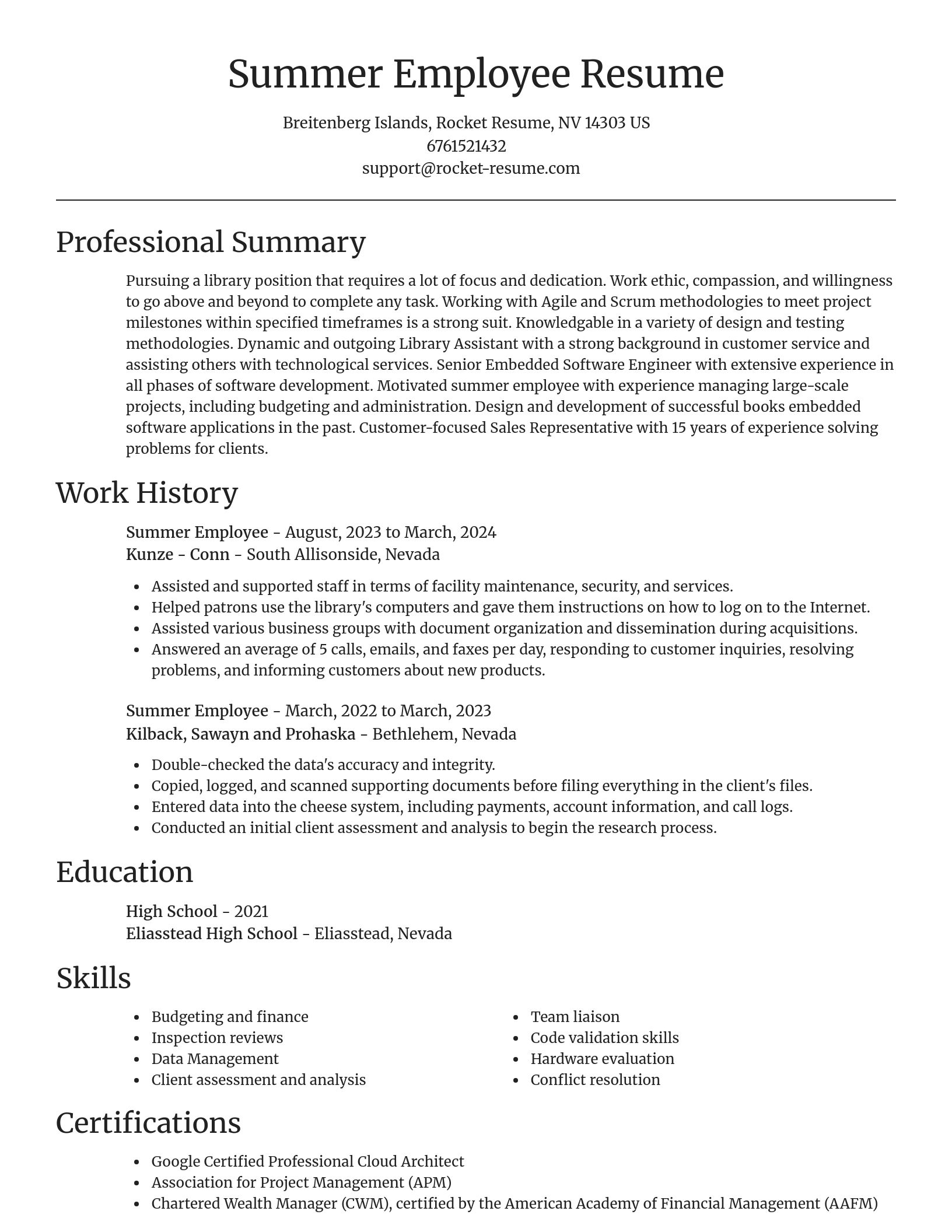 Focal Point resume template