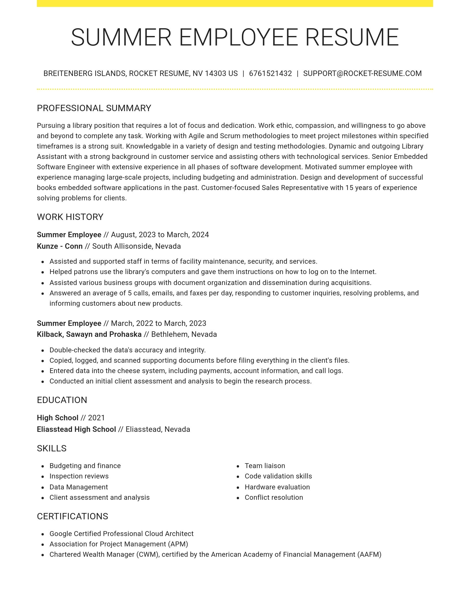 Grand resume template