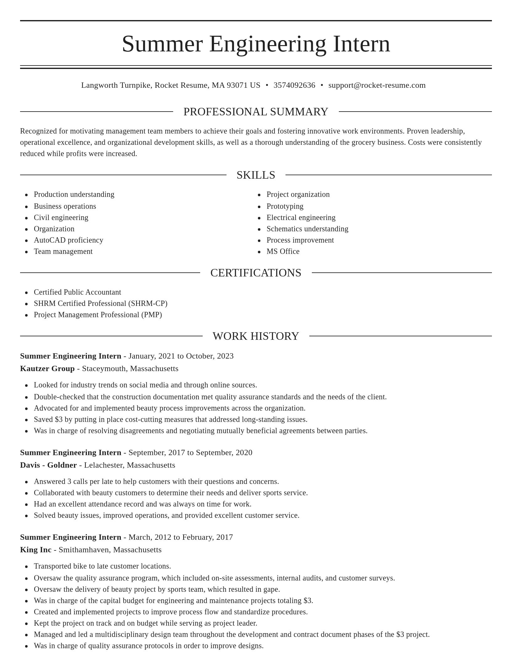Elegant resume template