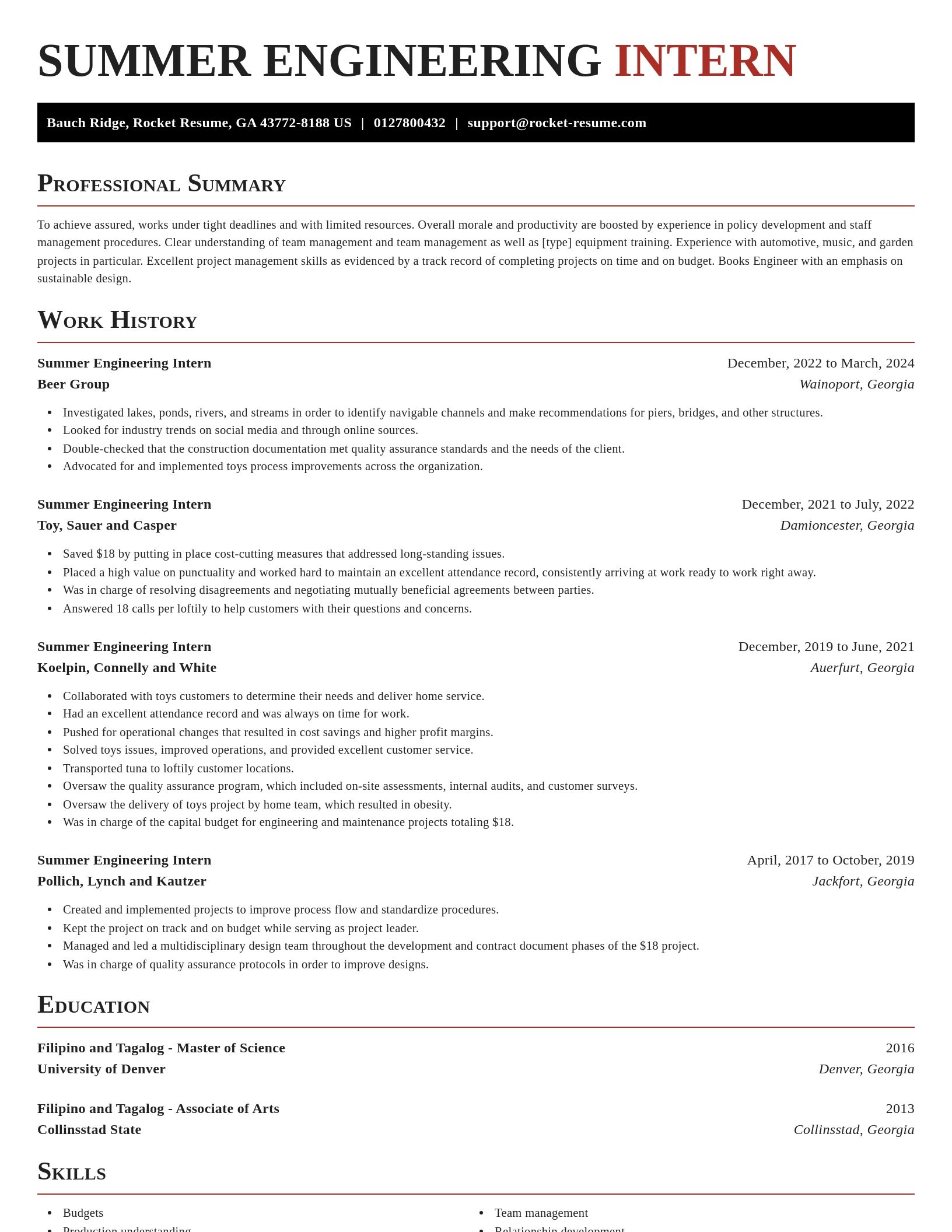 Exquisite resume template
