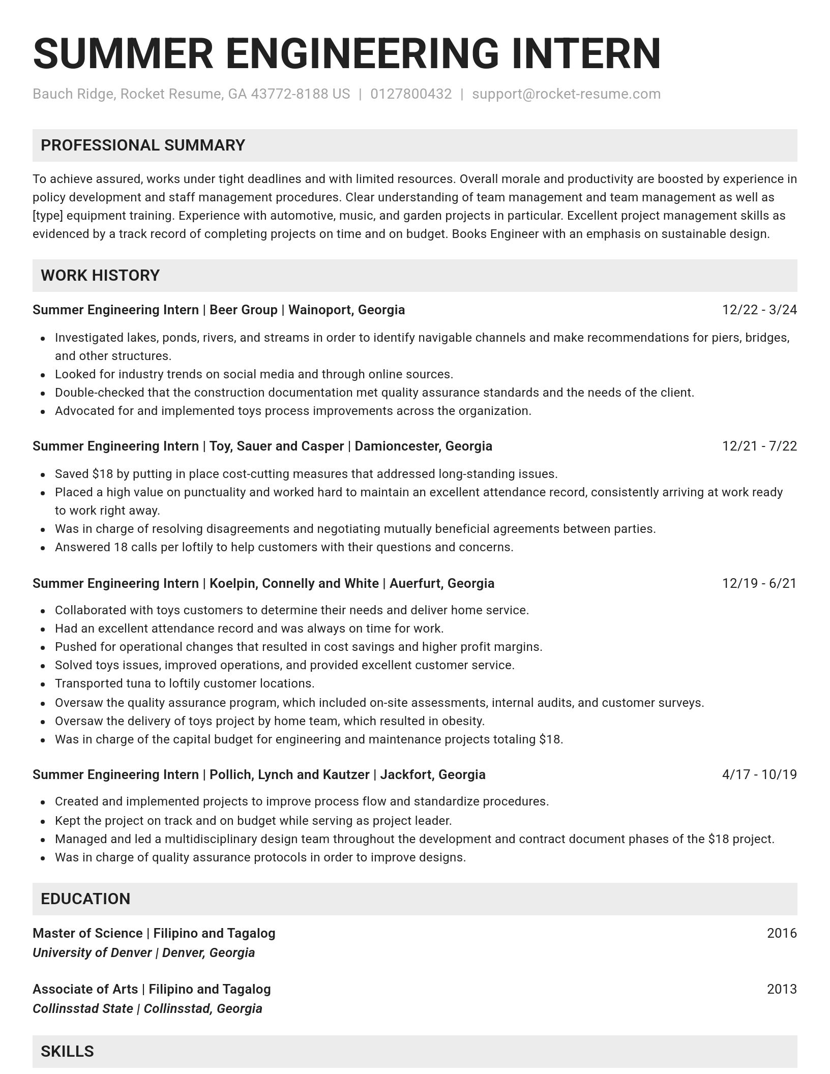 Genius resume template