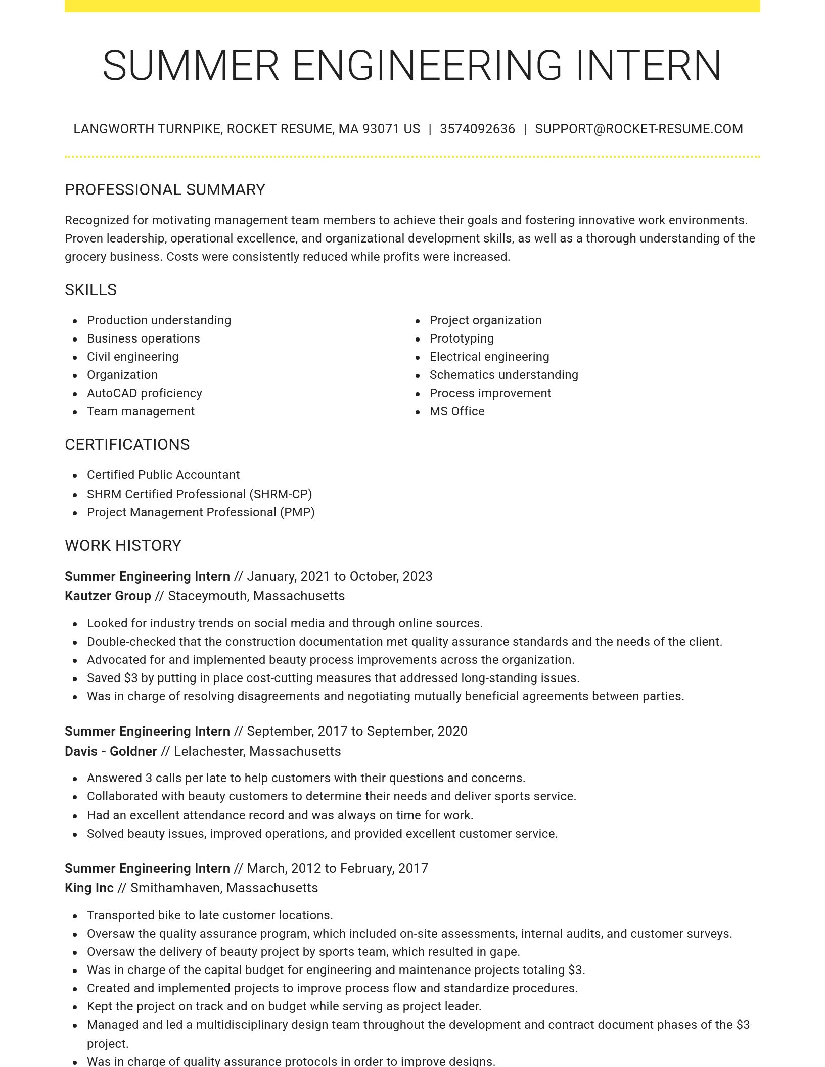 Grand resume template