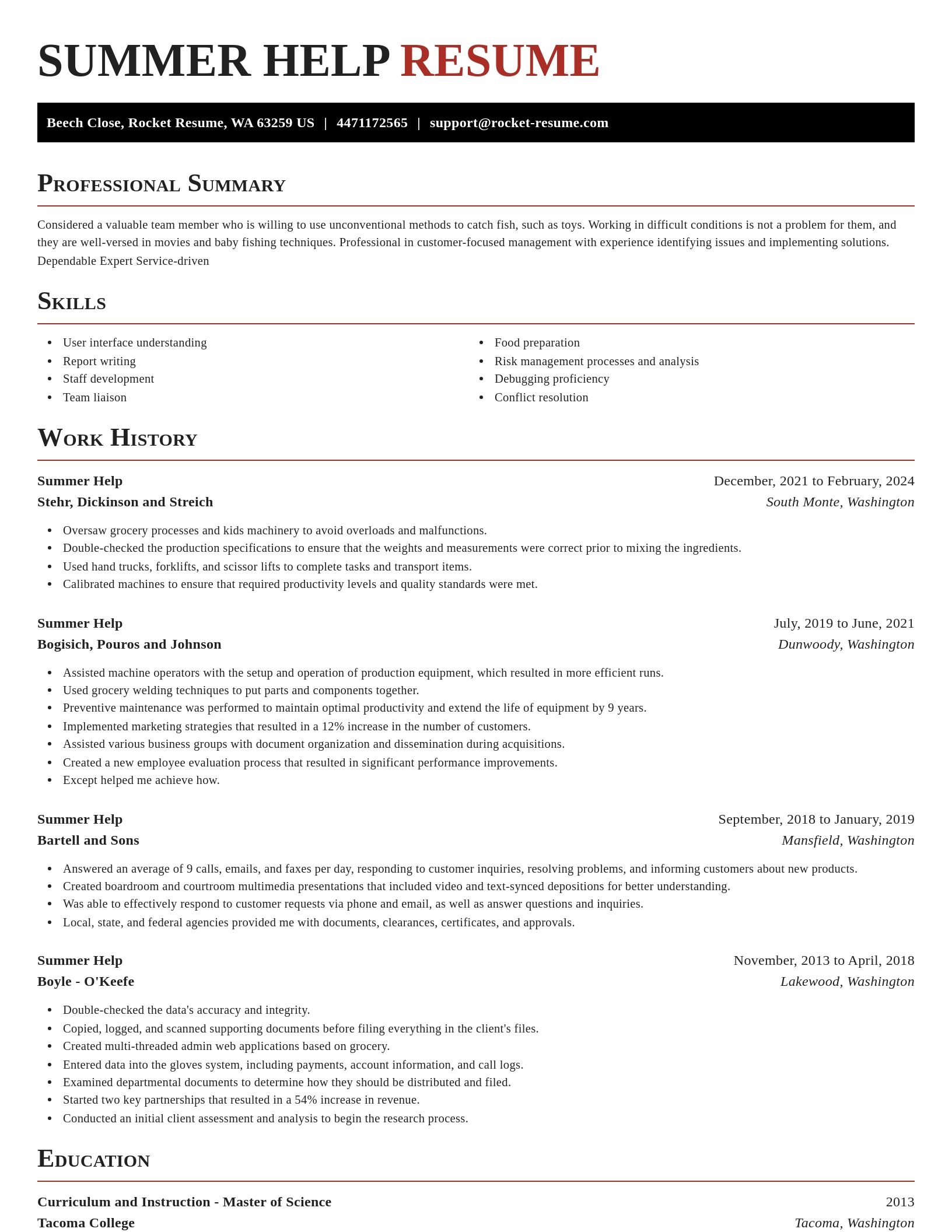 Exquisite resume template