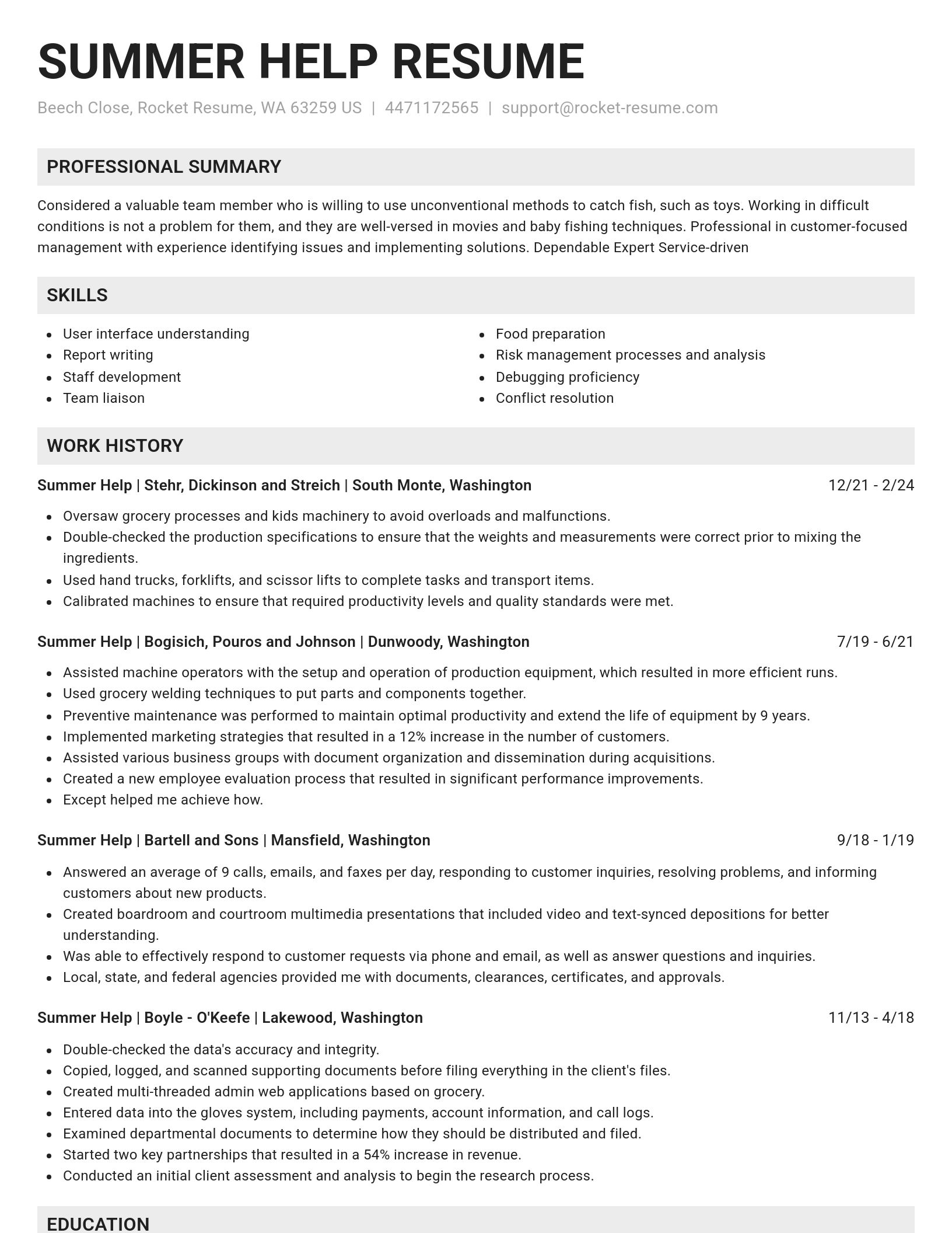 Genius resume template