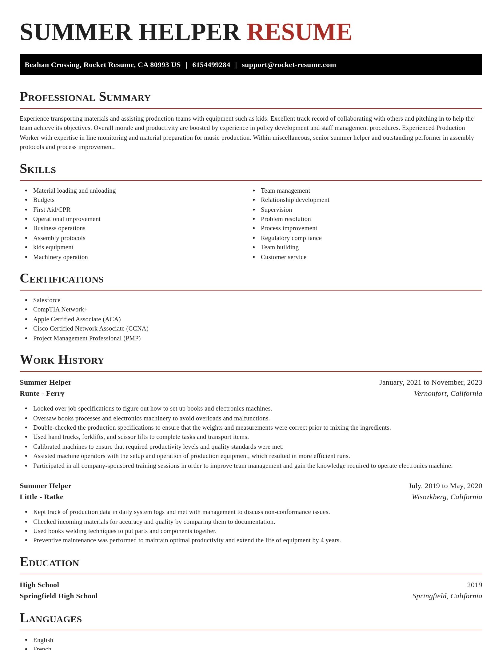Exquisite resume template