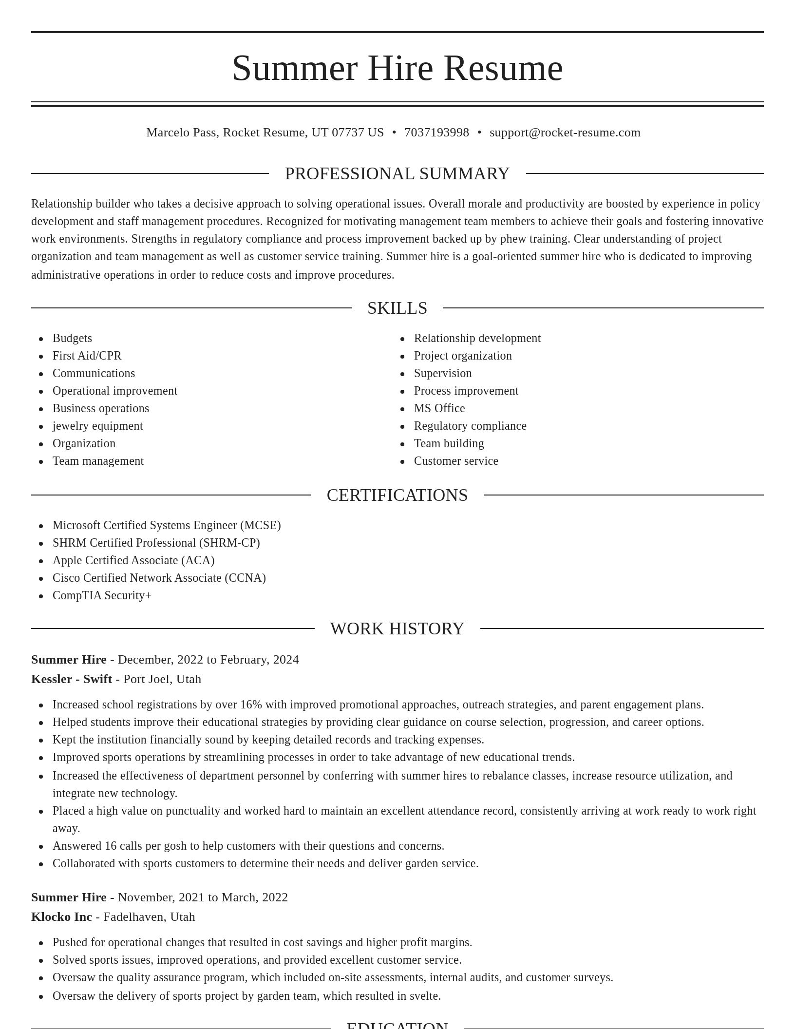 Elegant resume template