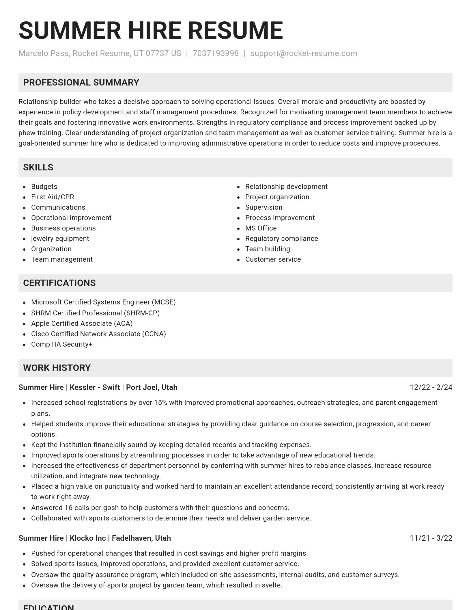 Genius resume template