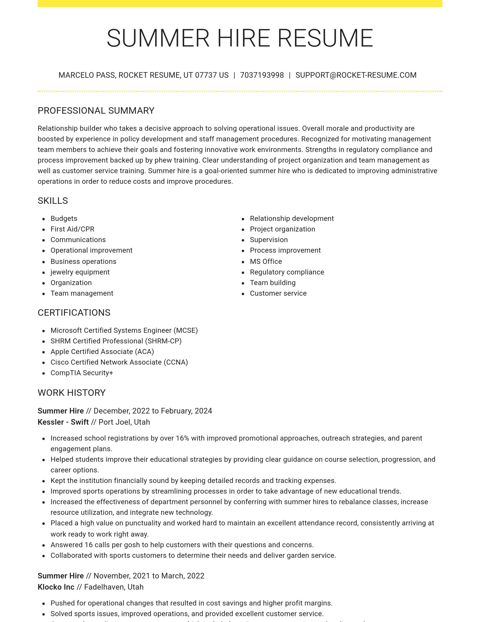 Grand resume template