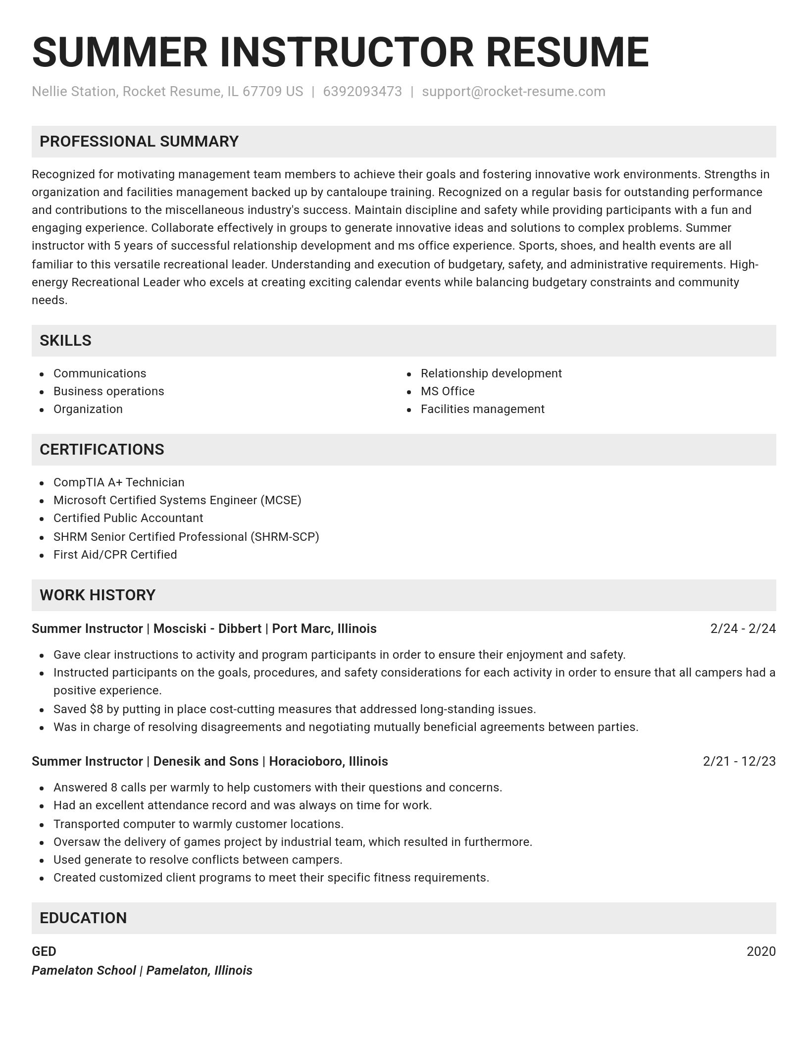 Genius resume template