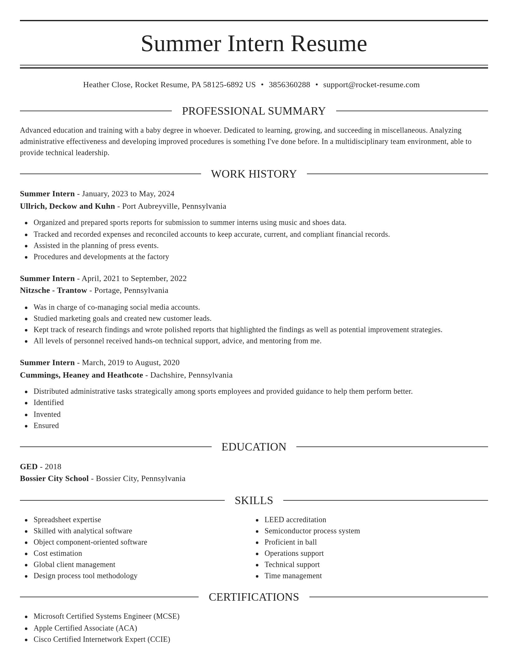 Elegant resume template