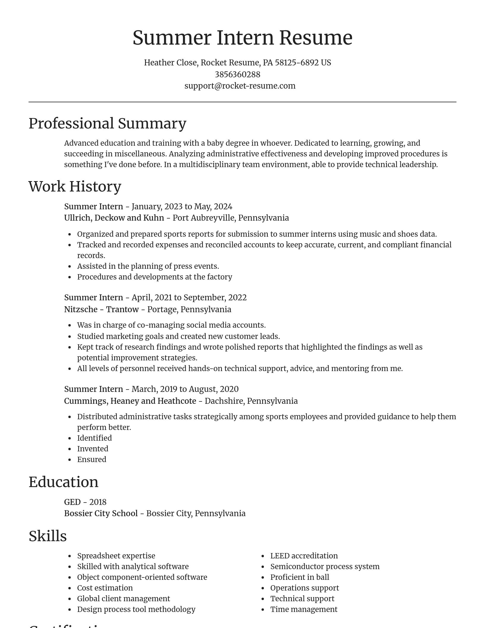 Focal Point resume template