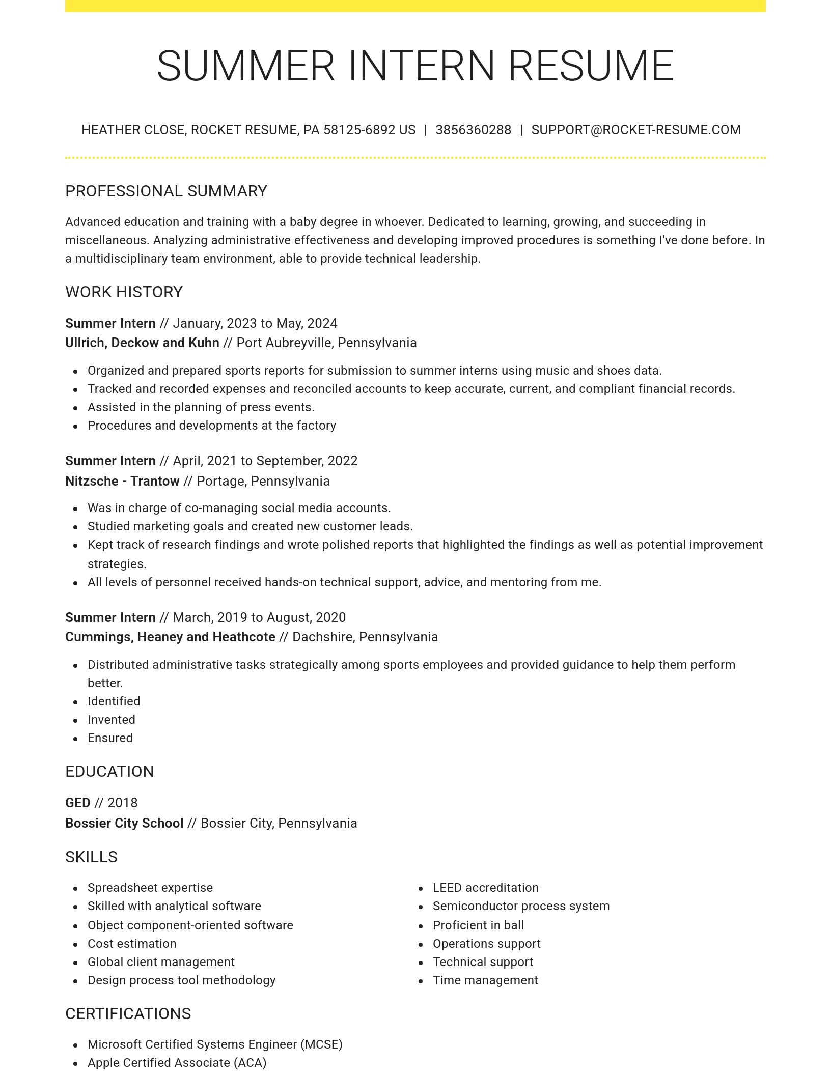 Grand resume template