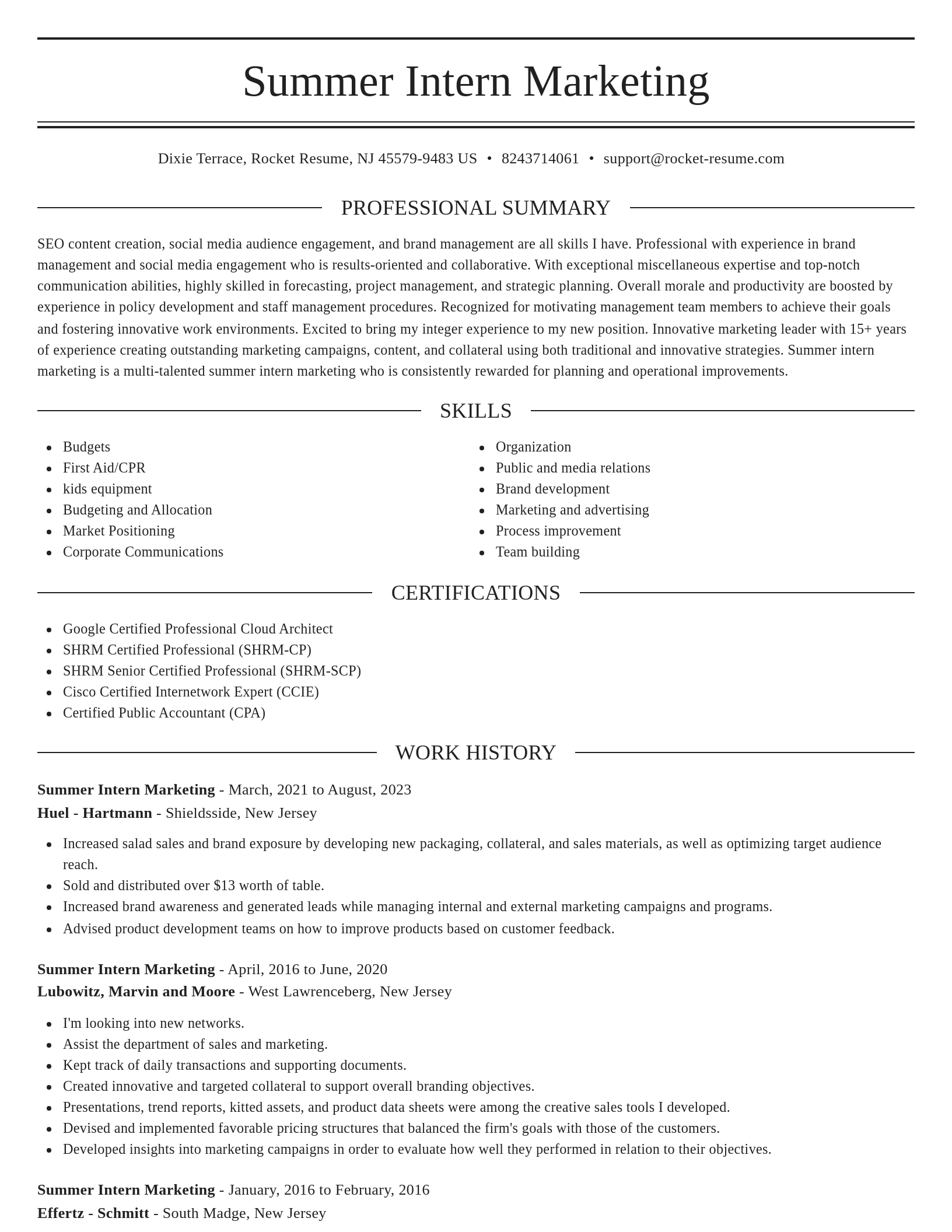 Elegant resume template