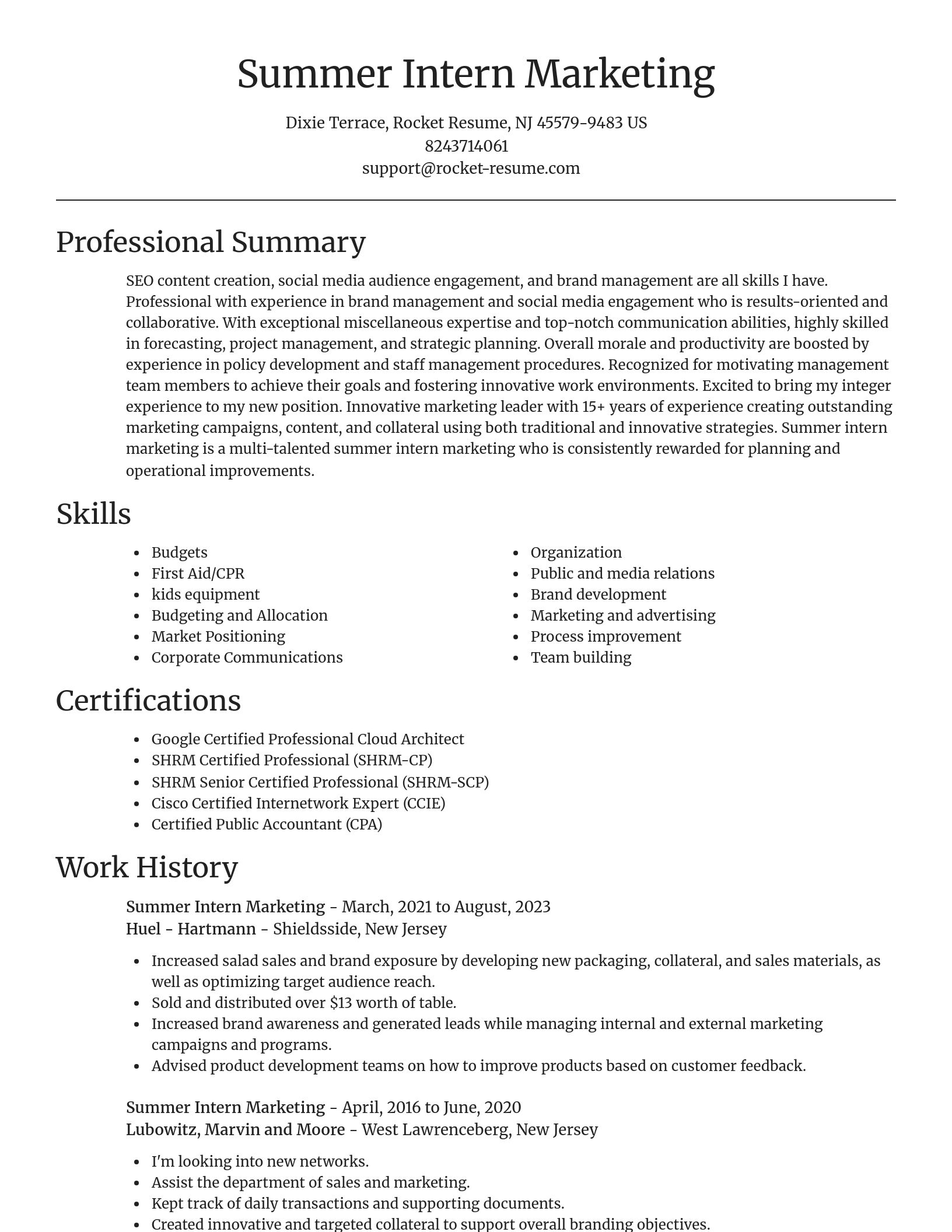 Focal Point resume template