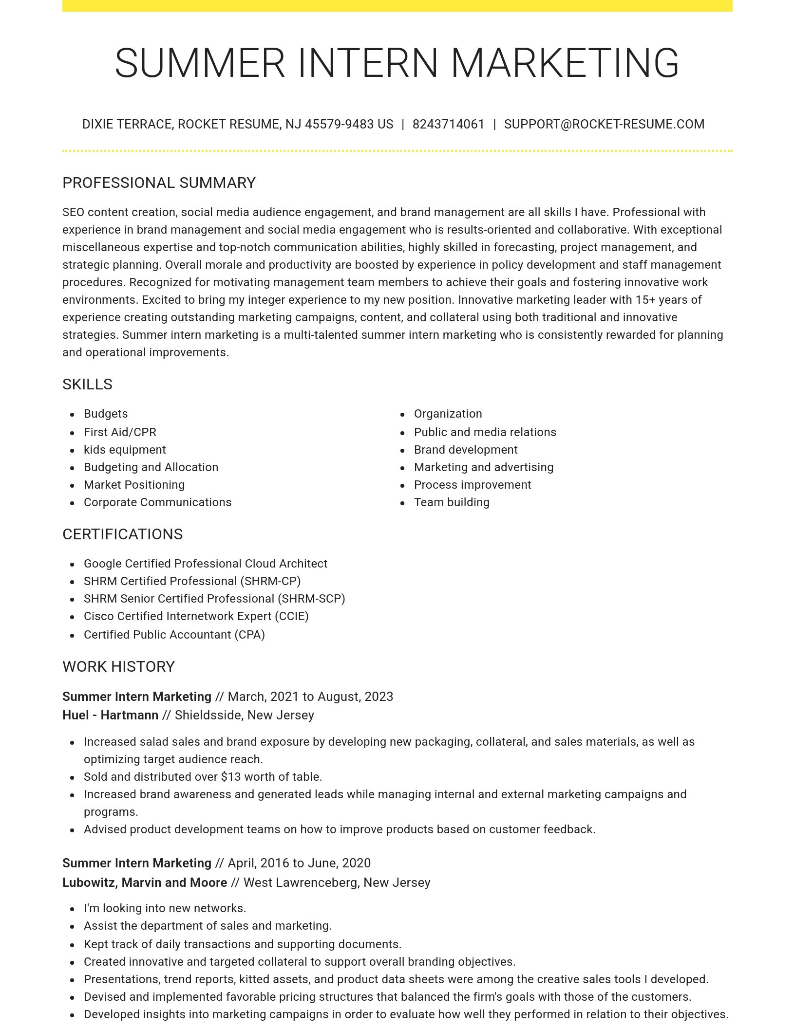 Grand resume template