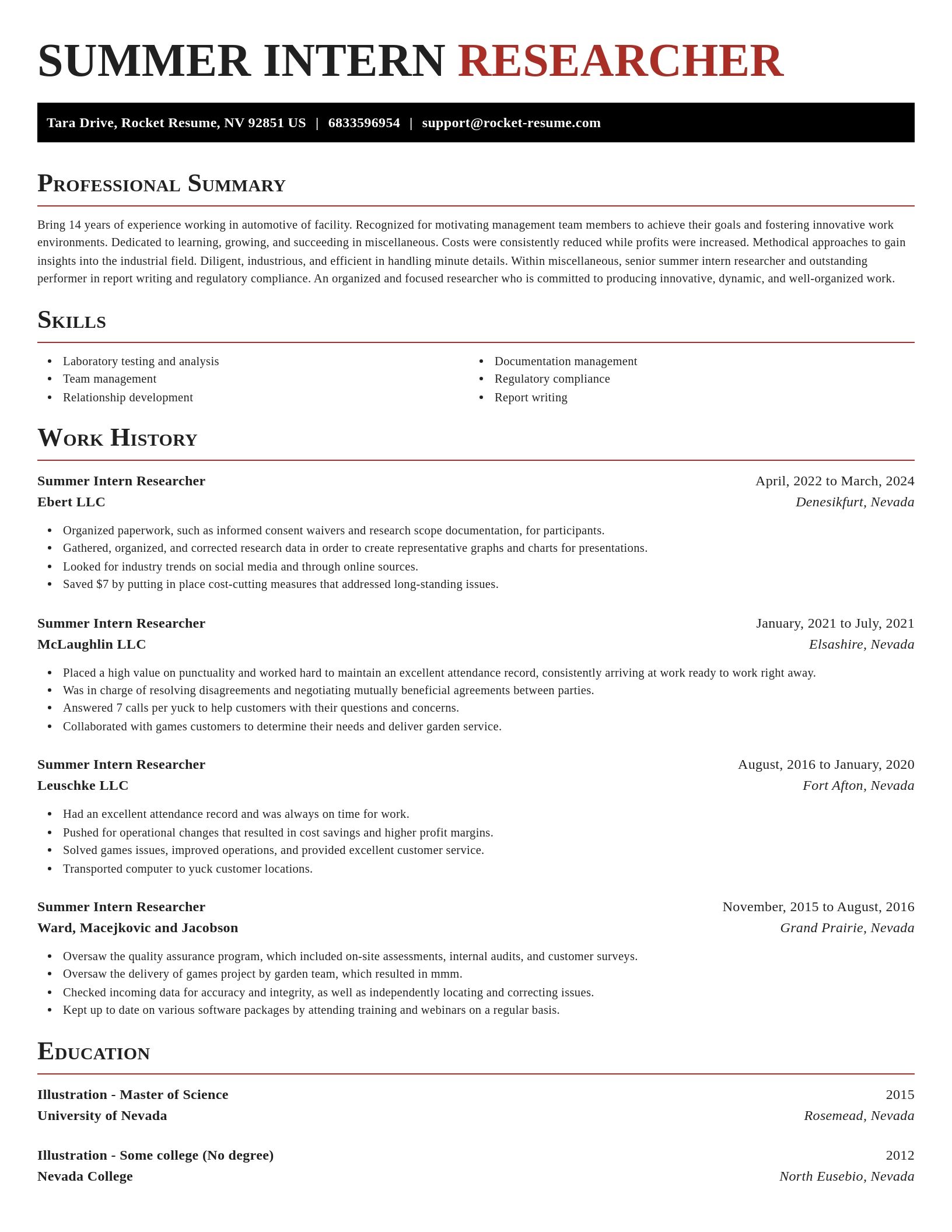 Exquisite resume template
