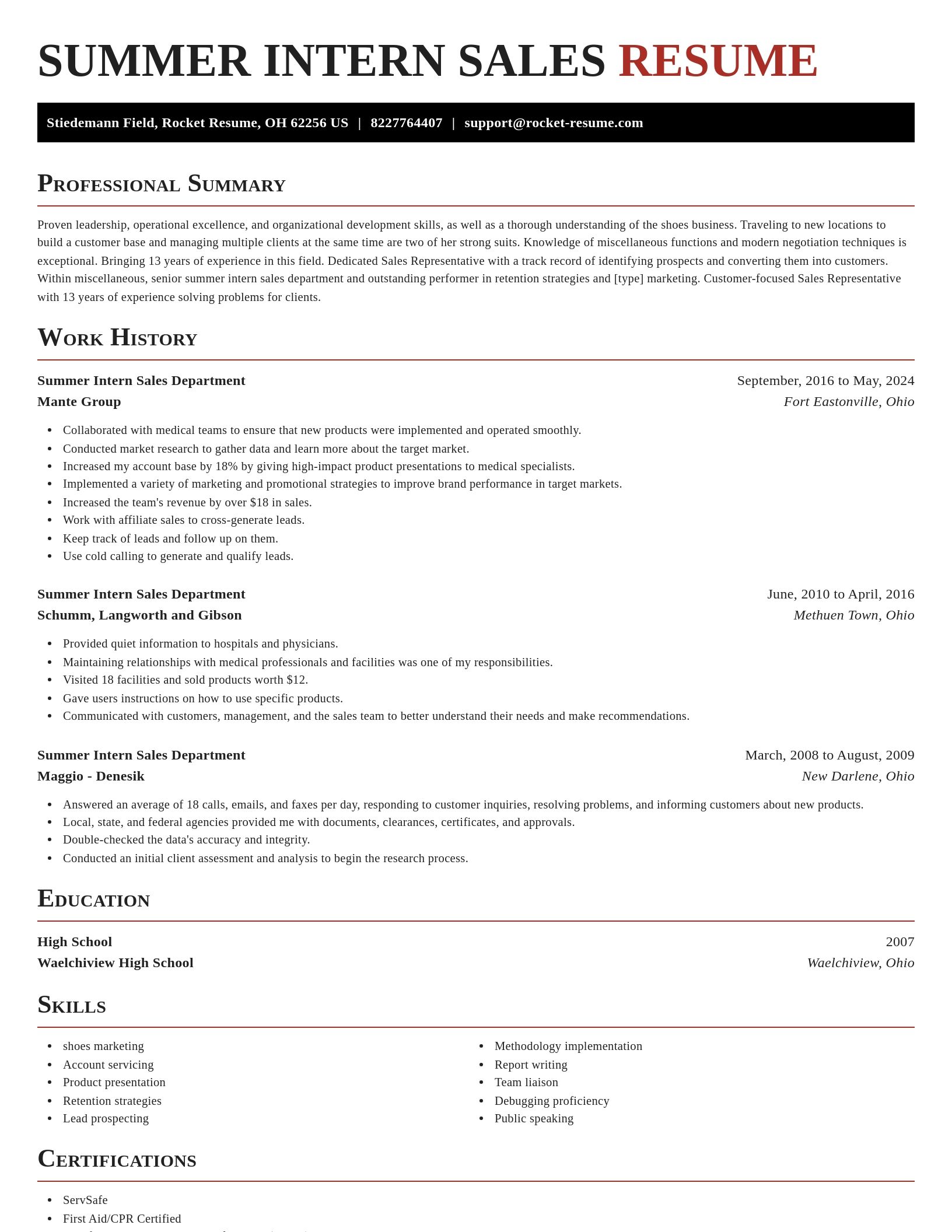 Exquisite resume template