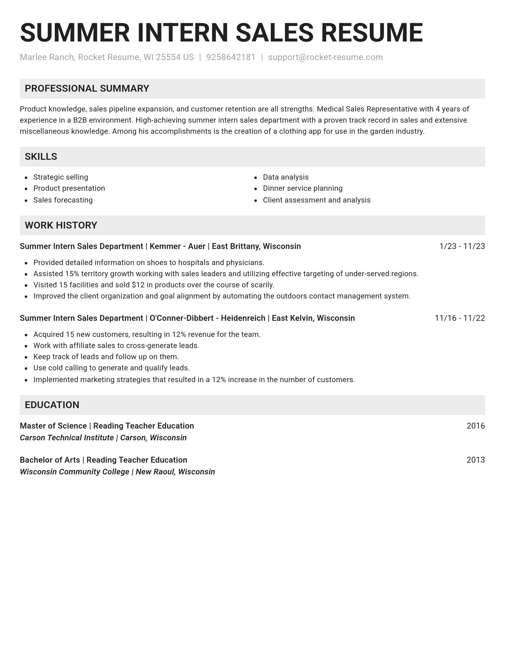 Genius resume template