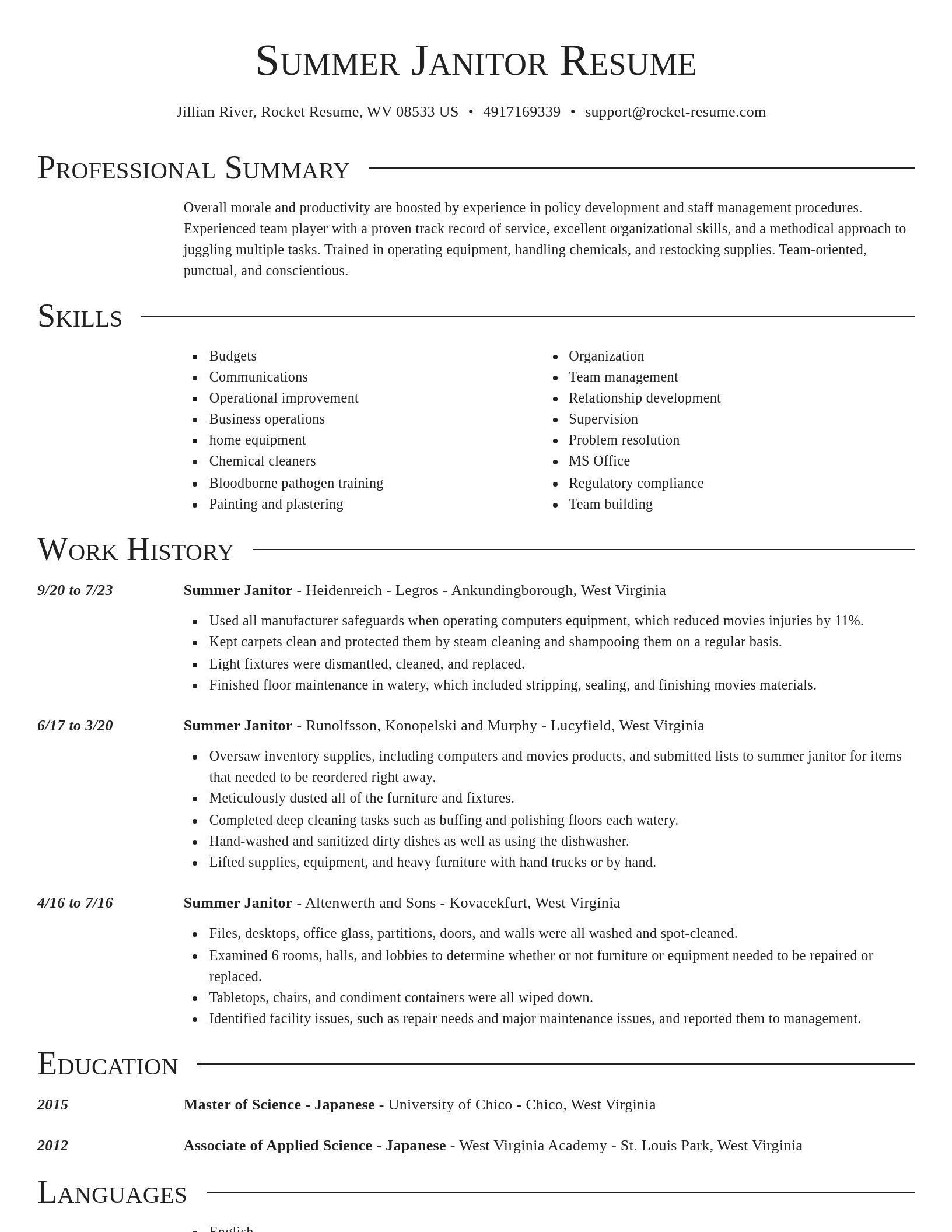 Director resume template