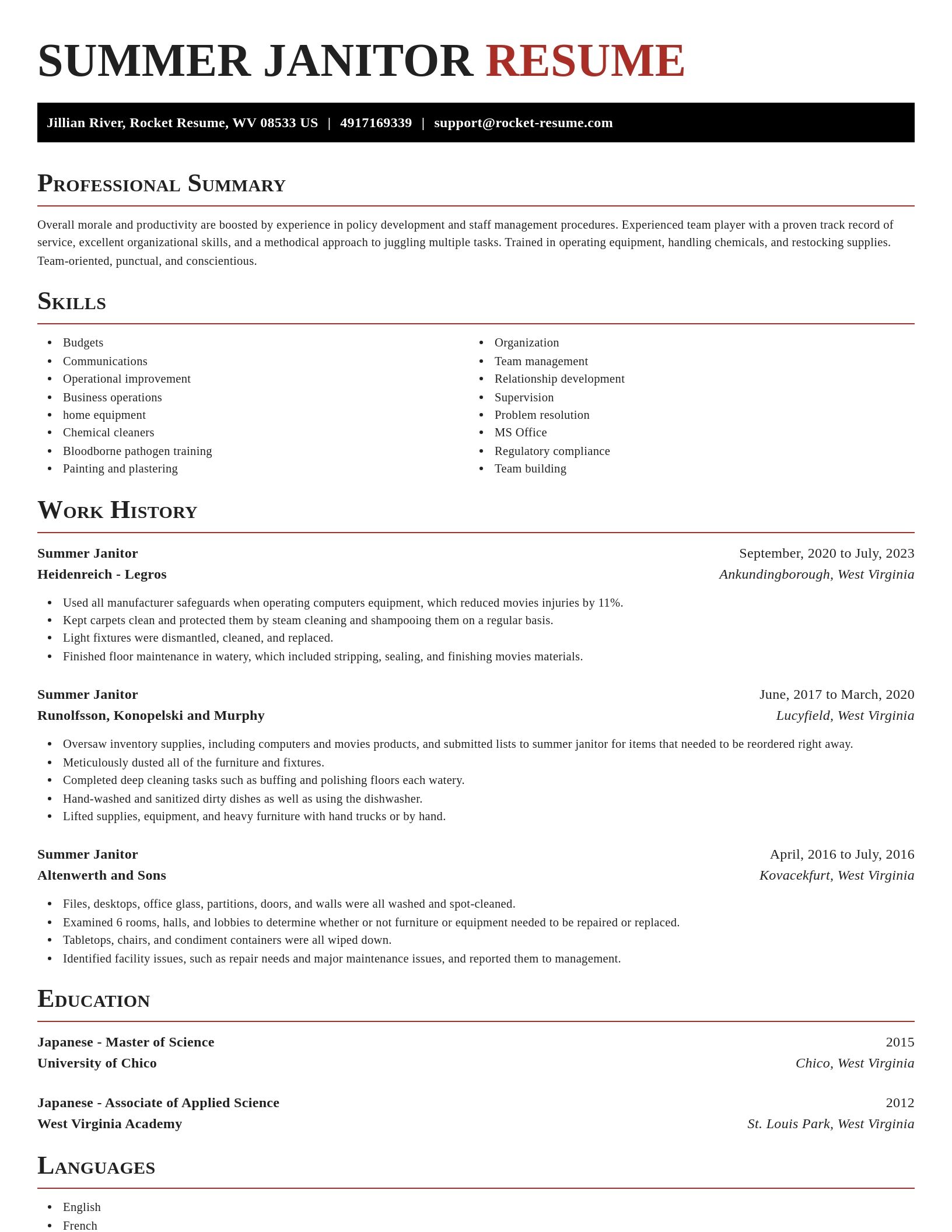 Exquisite resume template