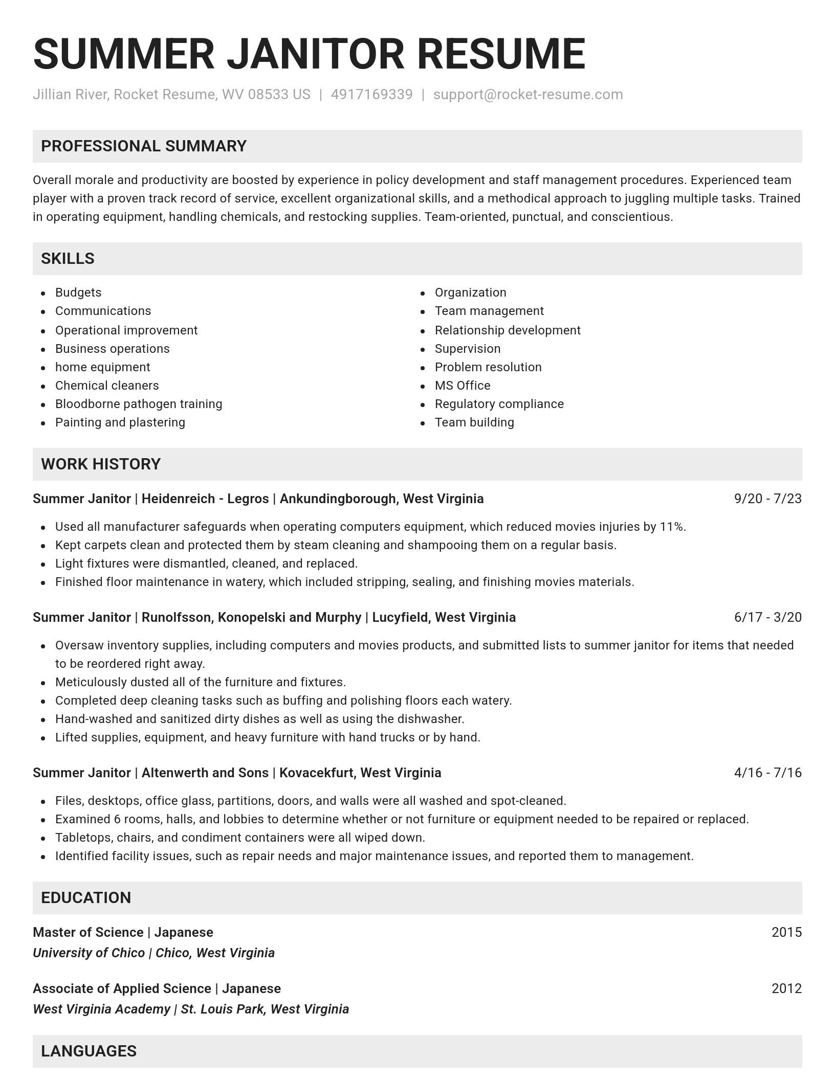 Genius resume template