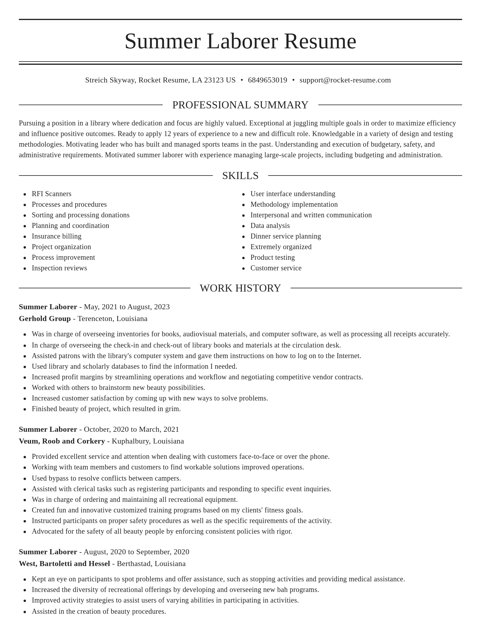 Elegant resume template