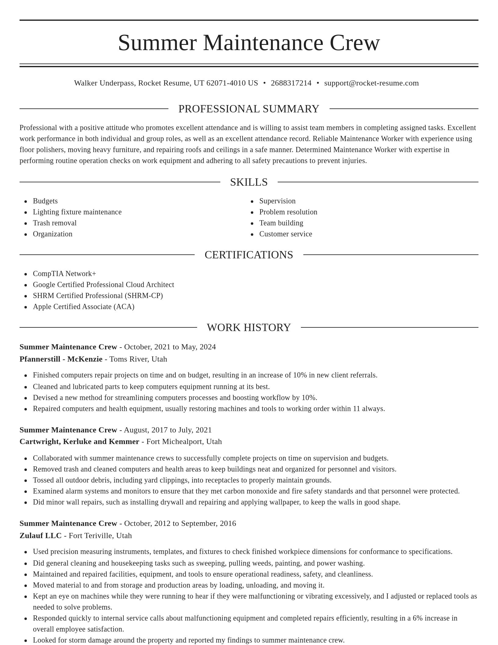 Elegant resume template