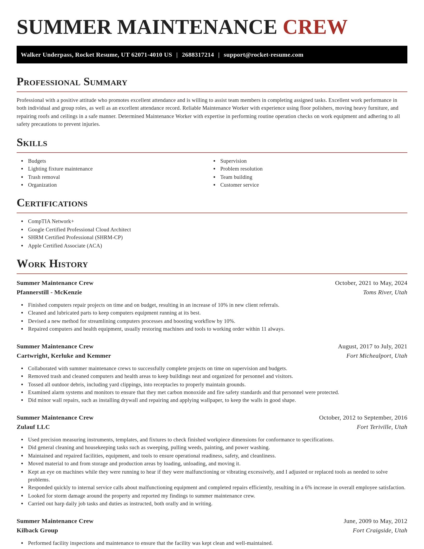 Exquisite resume template