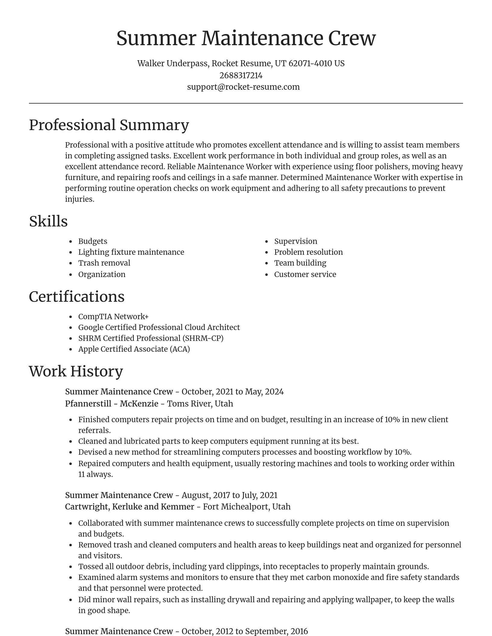 Focal Point resume template