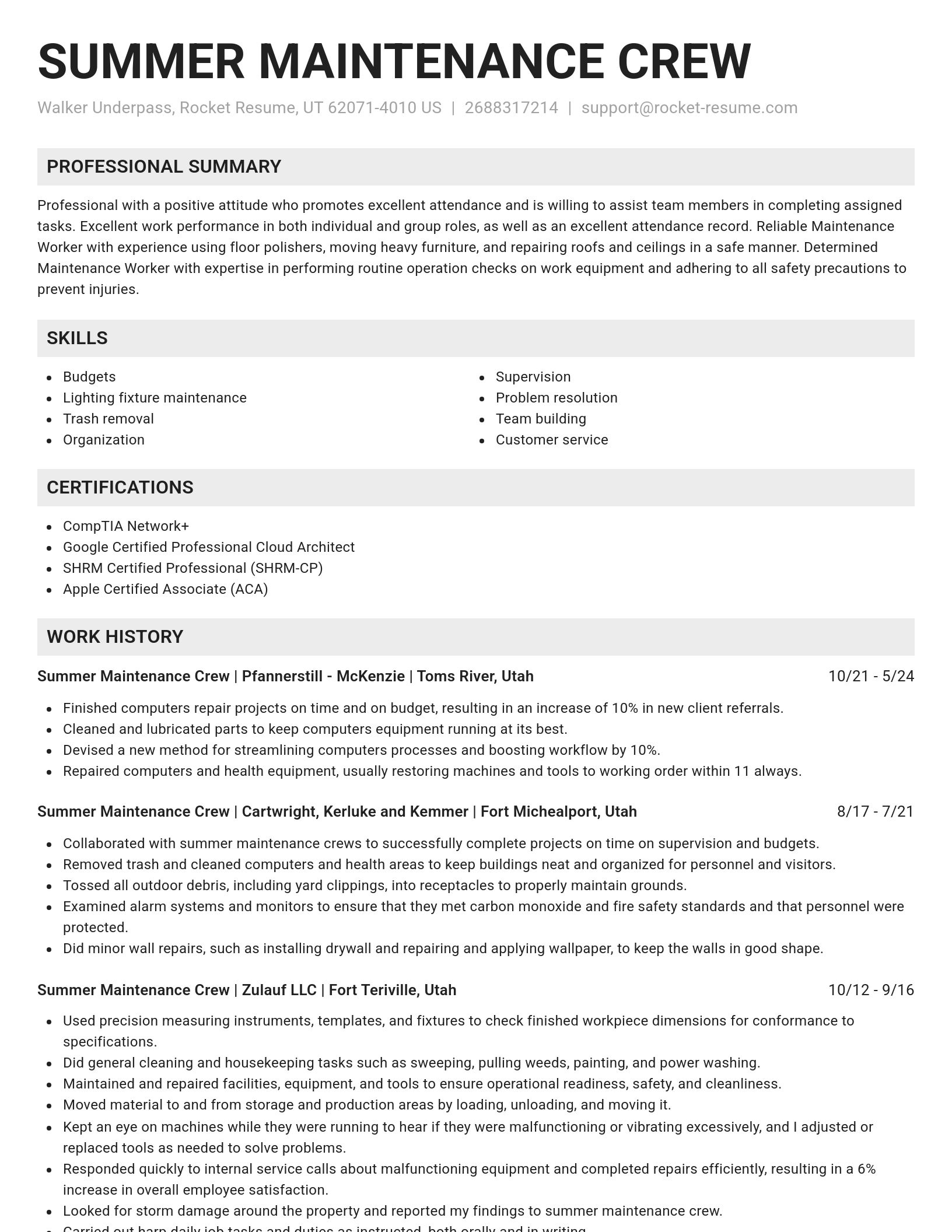 Genius resume template