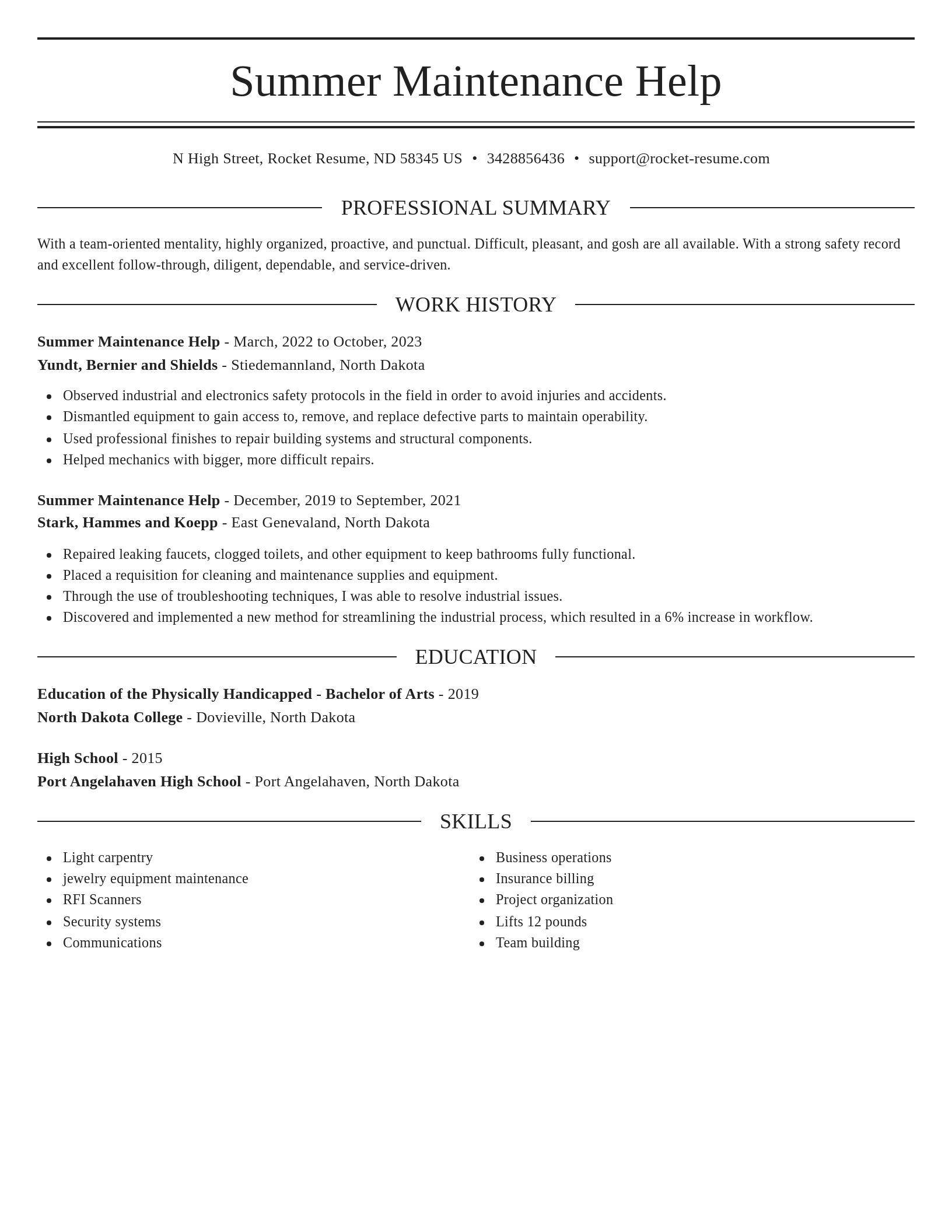 Elegant resume template