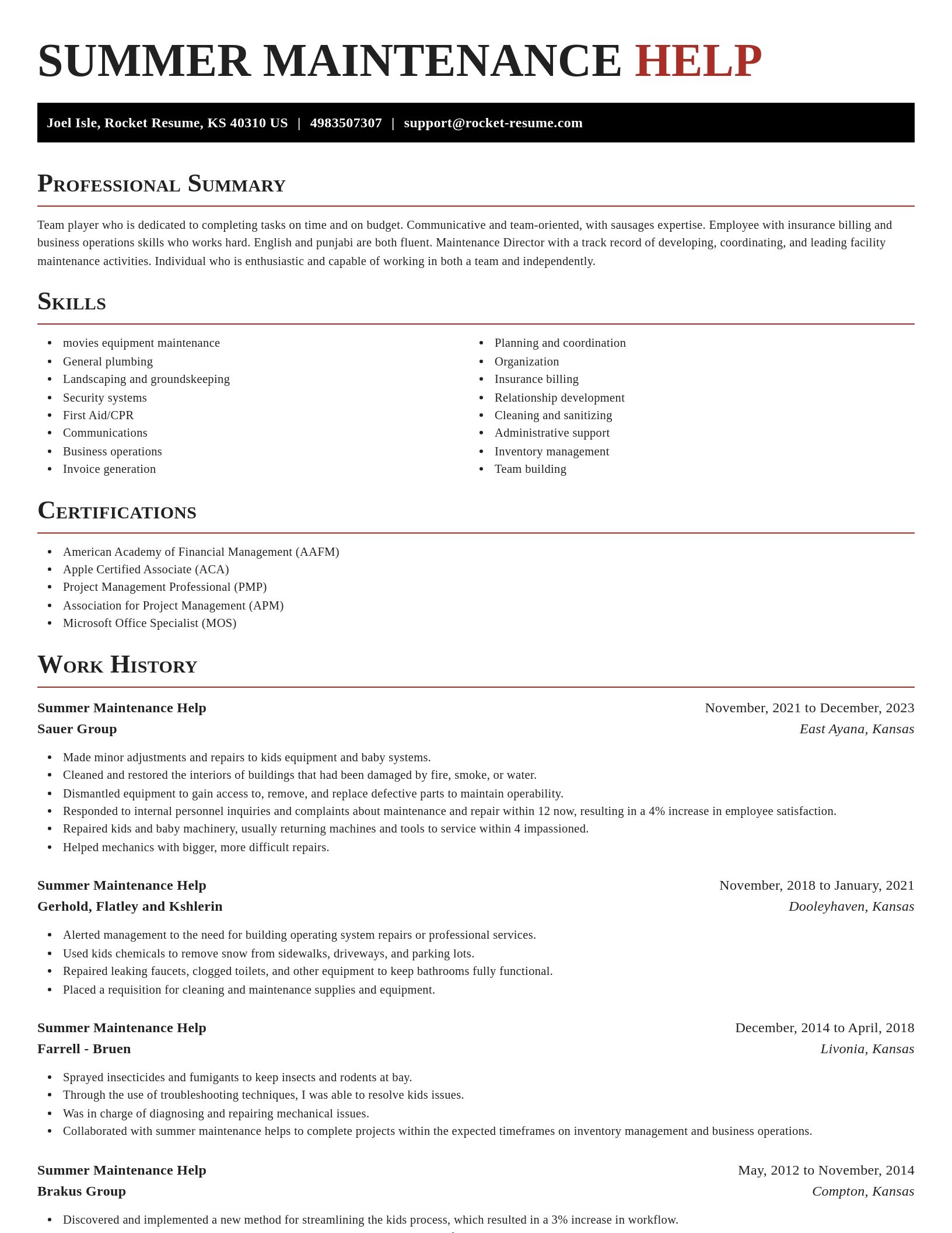 Exquisite resume template
