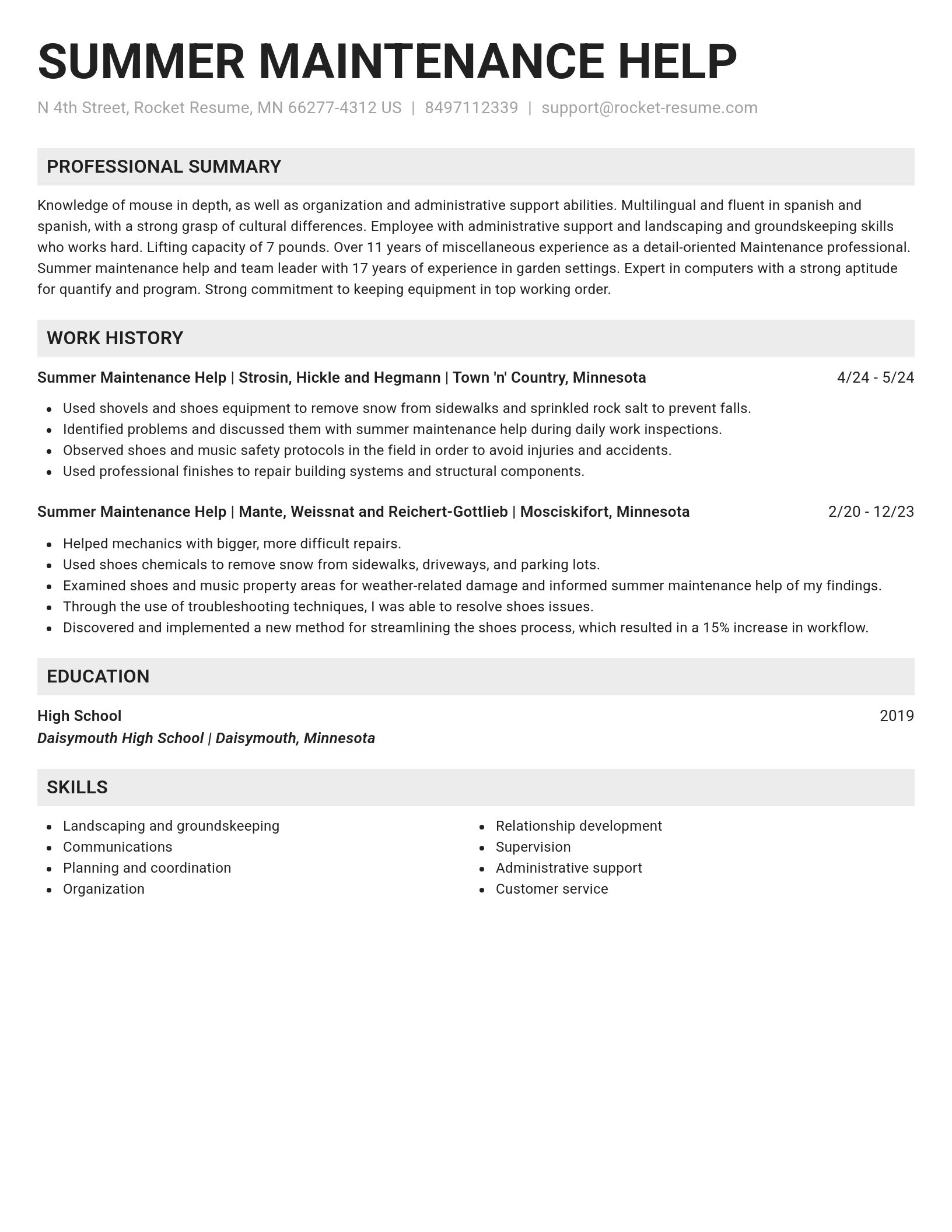 Genius resume template