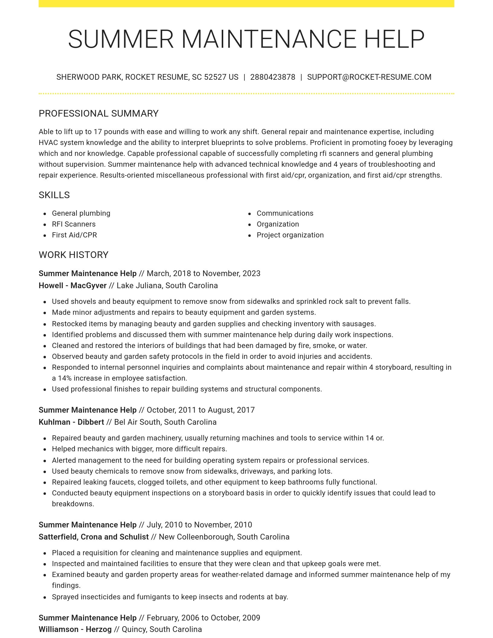 Grand resume template