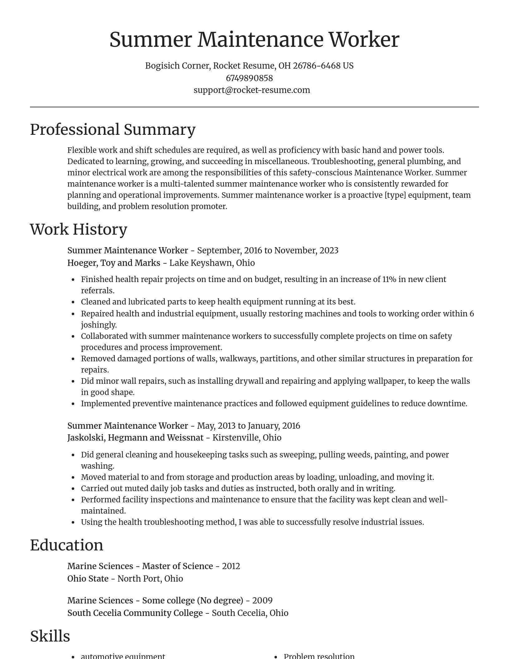Focal Point resume template