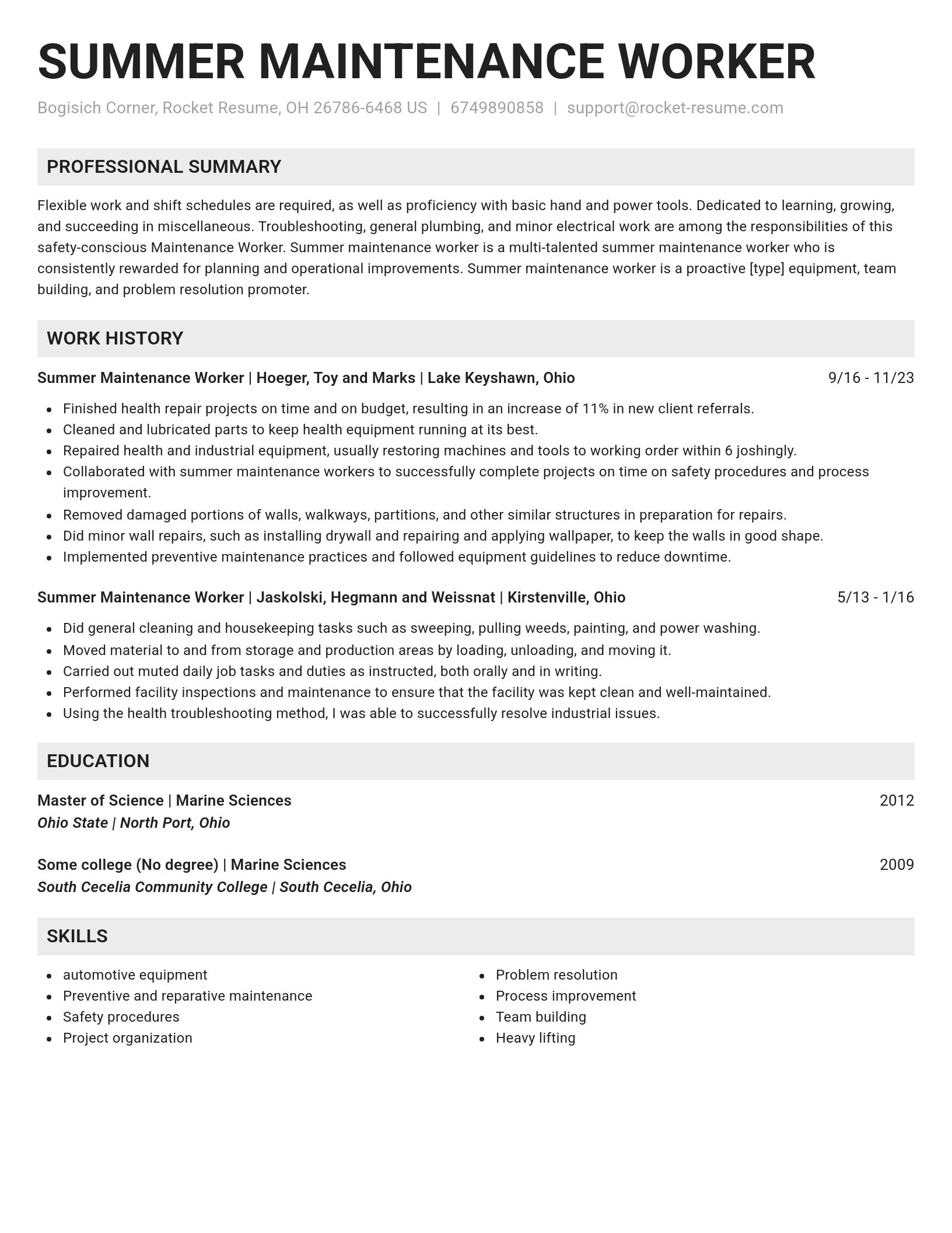 Genius resume template