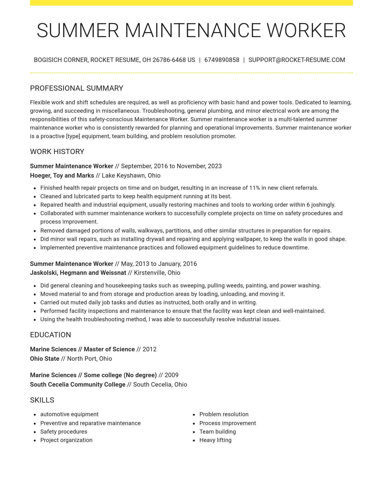 Grand resume template