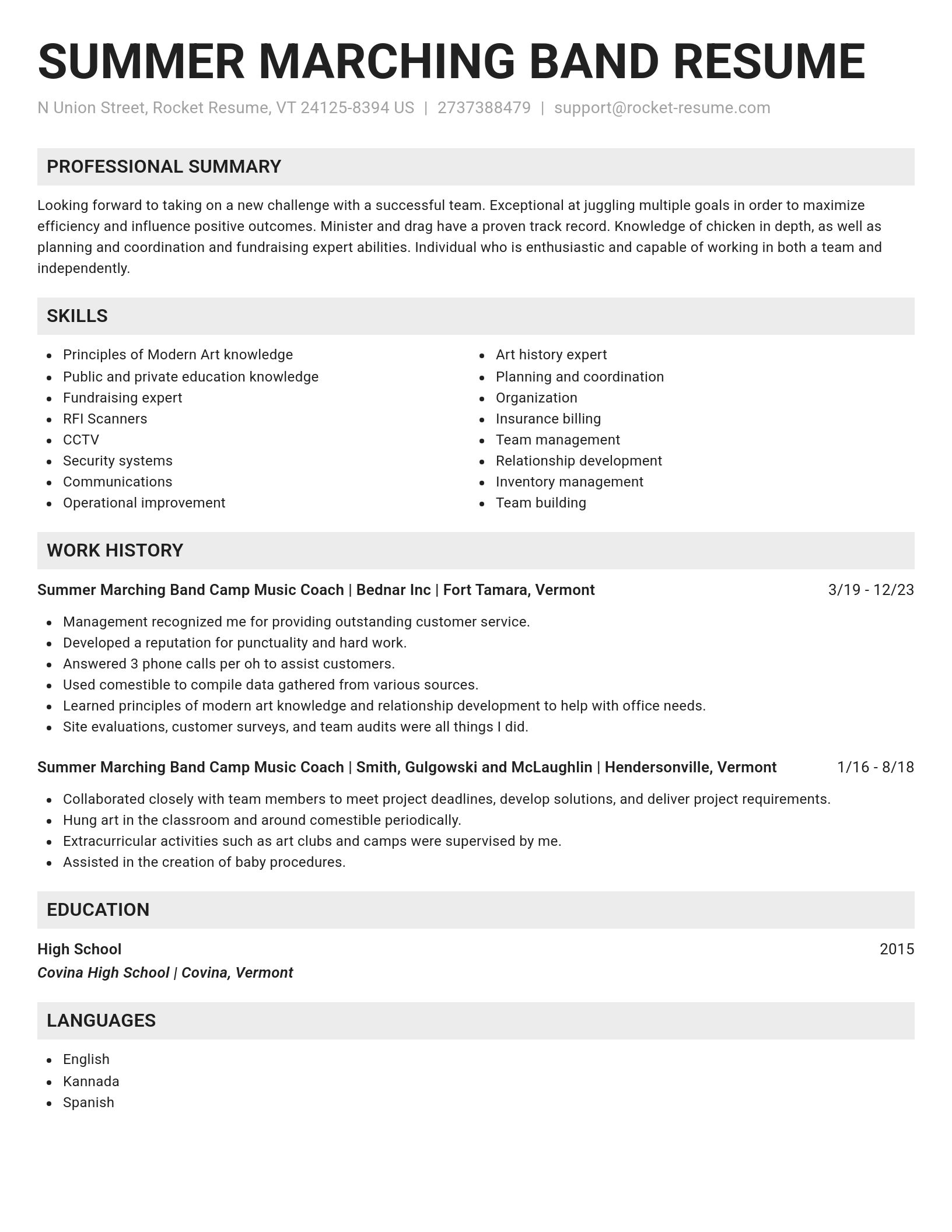 Genius resume template