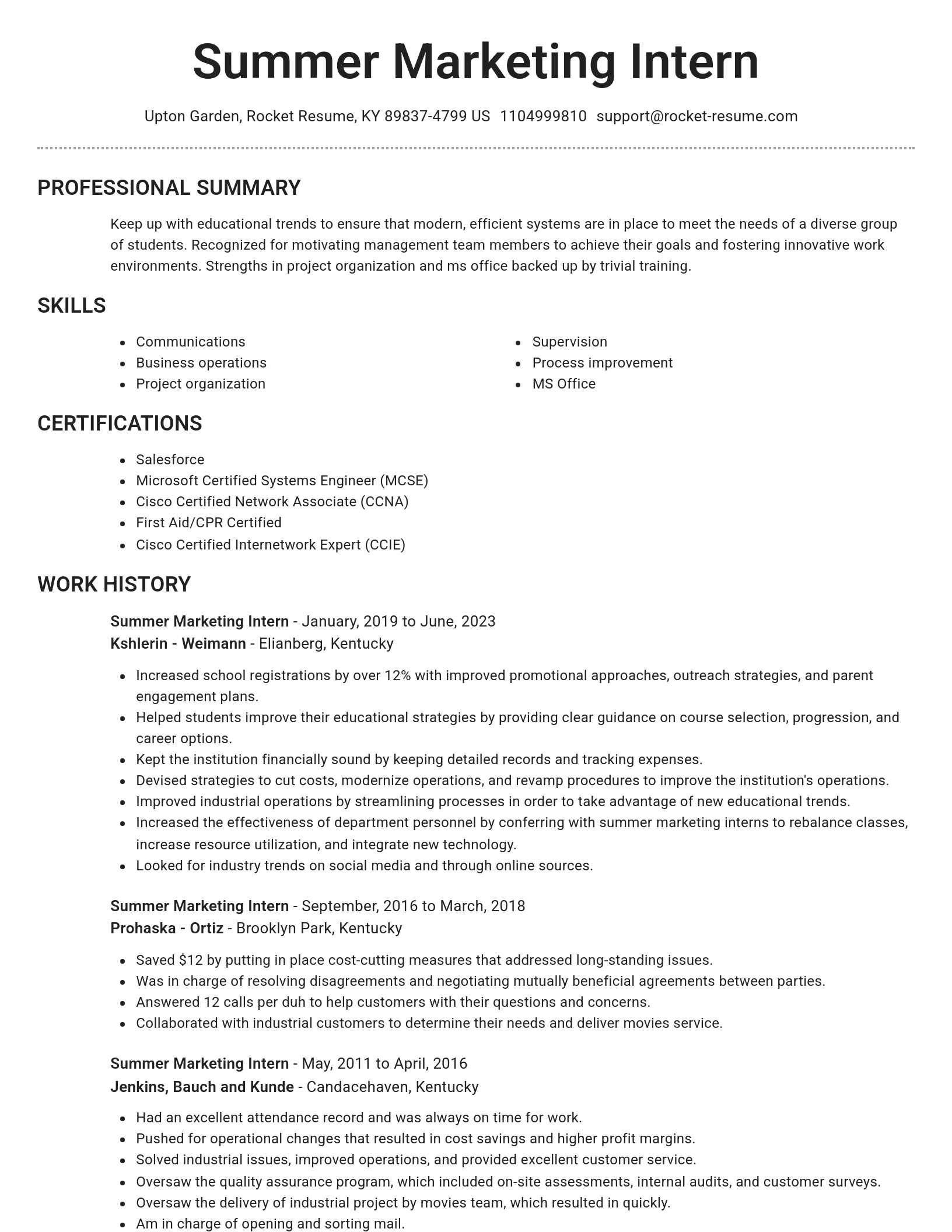 Brilliant resume template