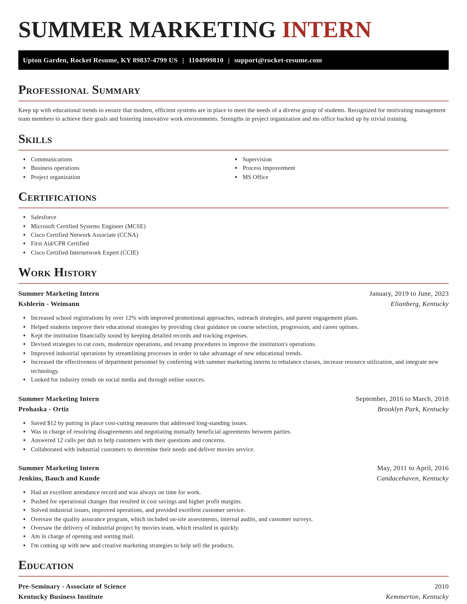 Exquisite resume template