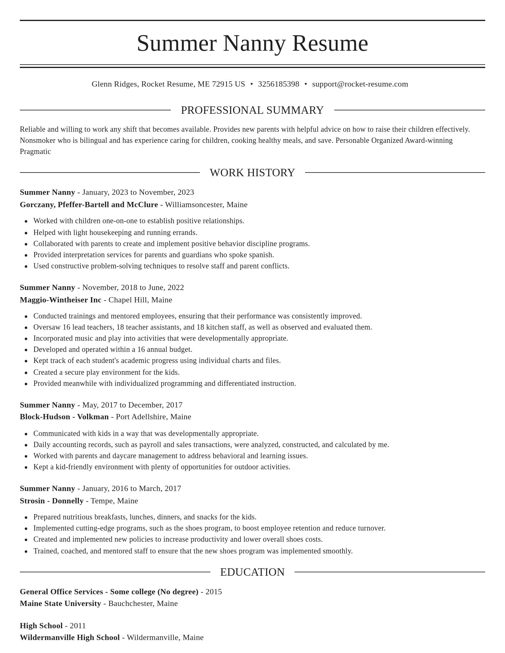 Elegant resume template