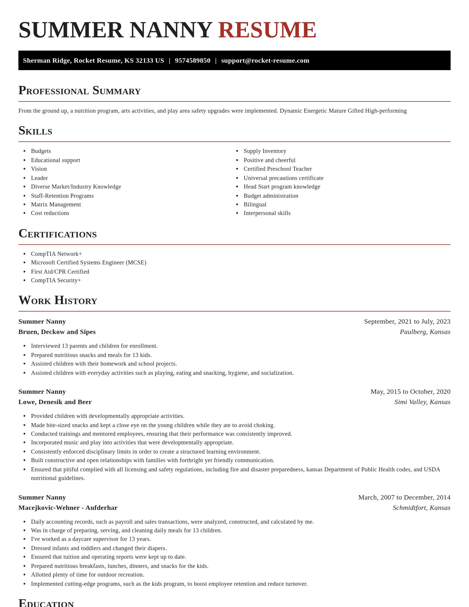 Exquisite resume template