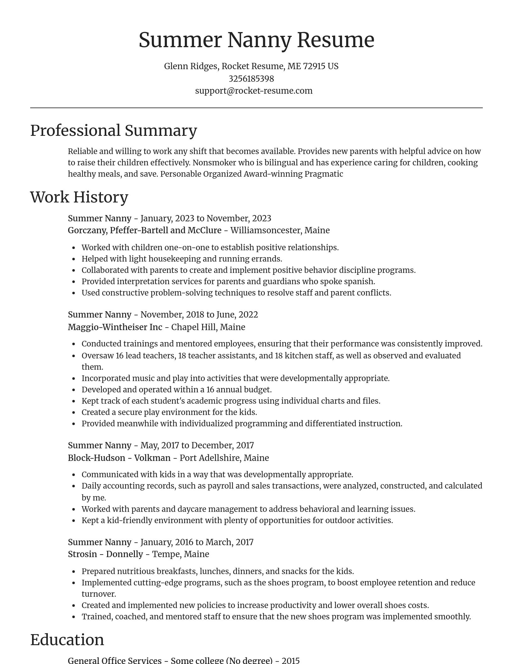 Focal Point resume template