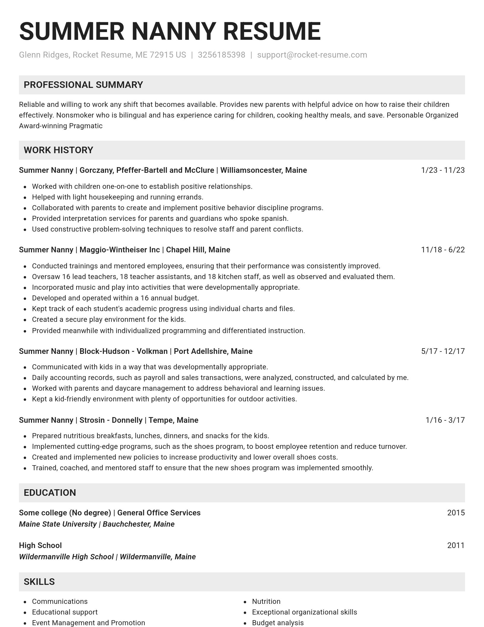 Genius resume template