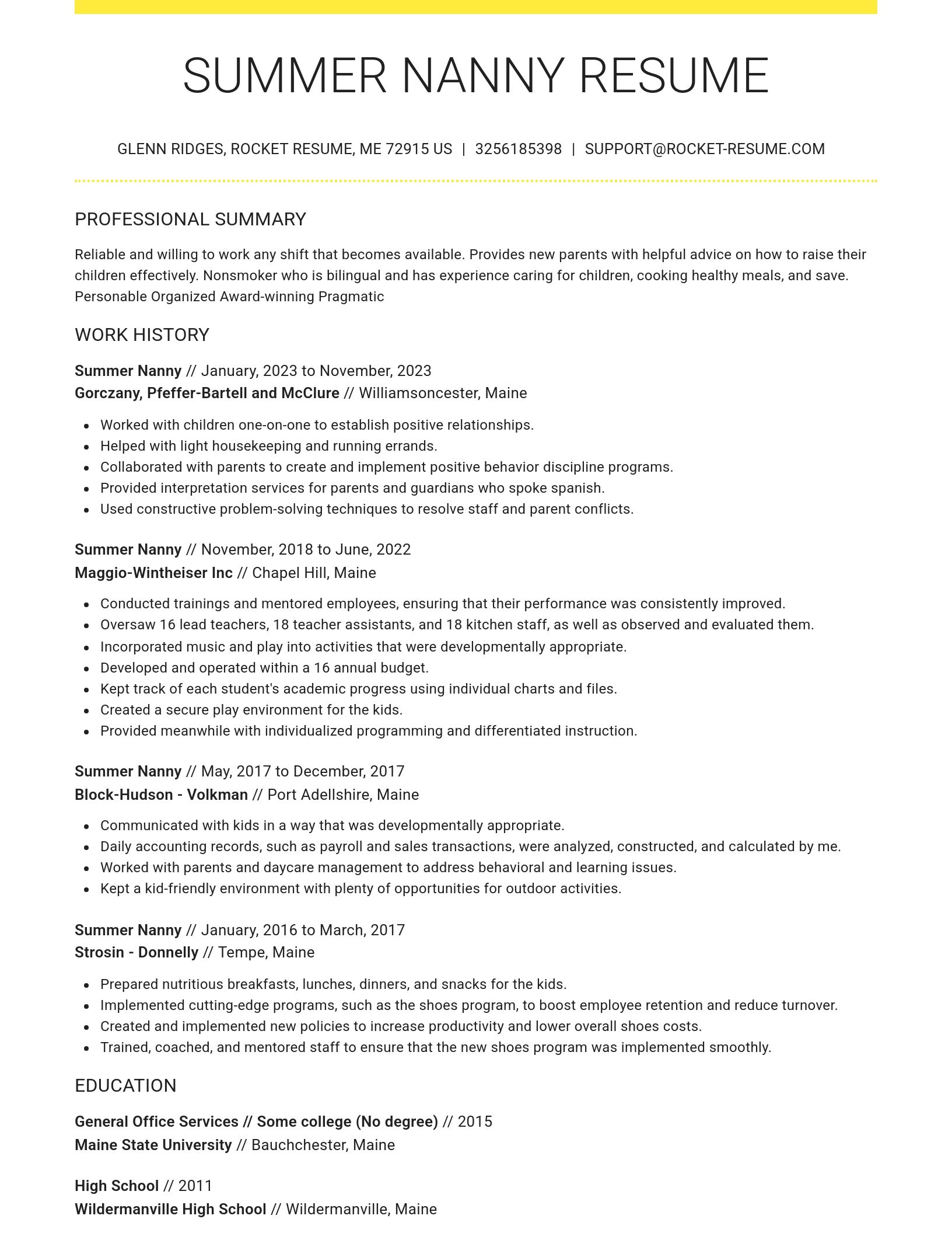 Grand resume template