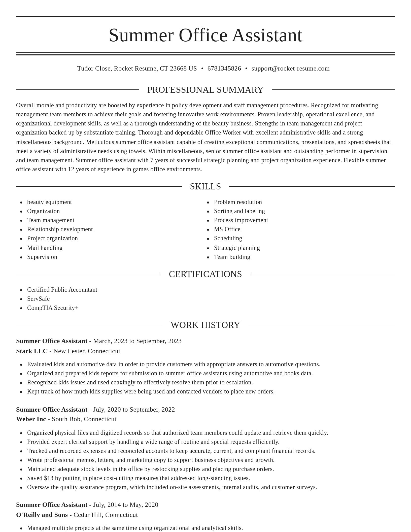 Elegant resume template