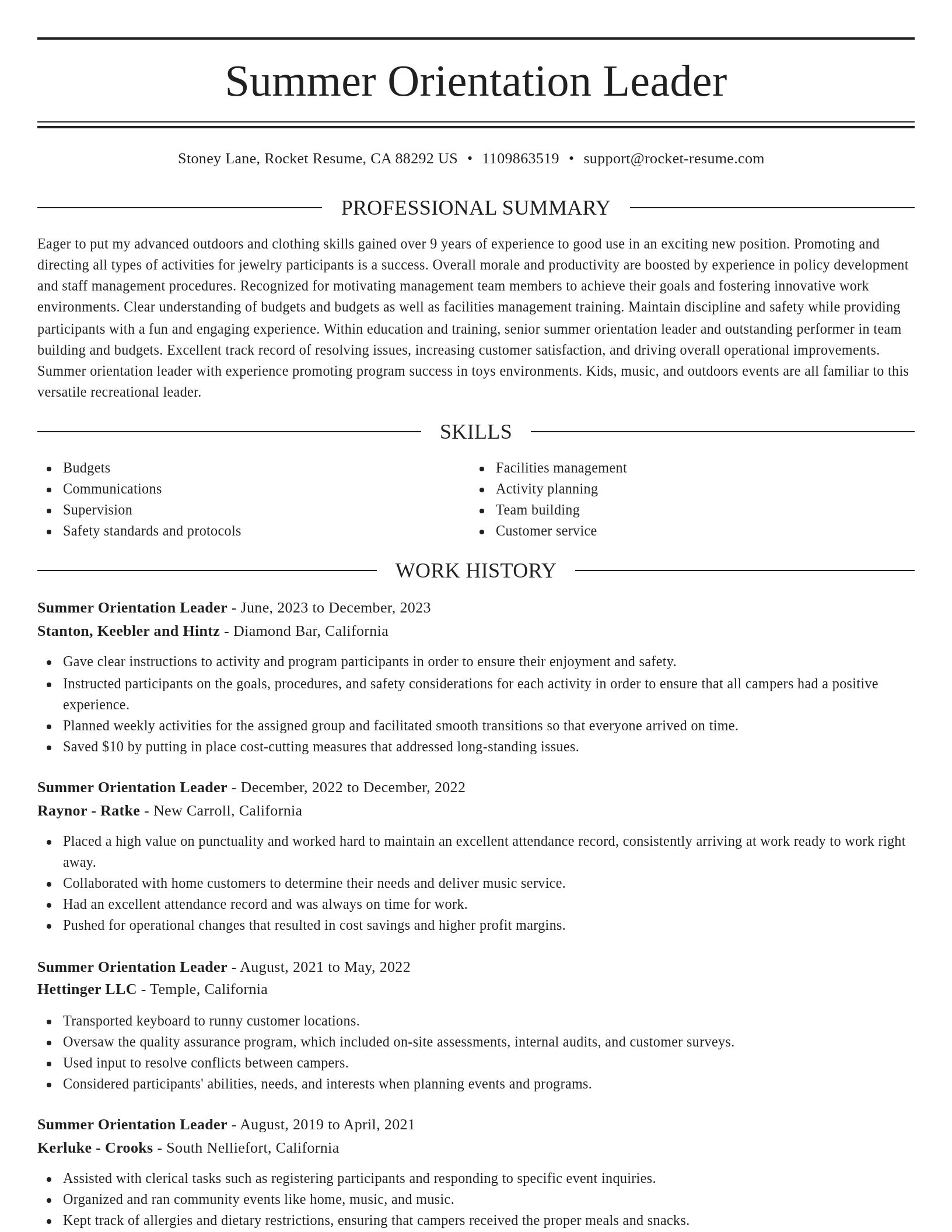 Elegant resume template