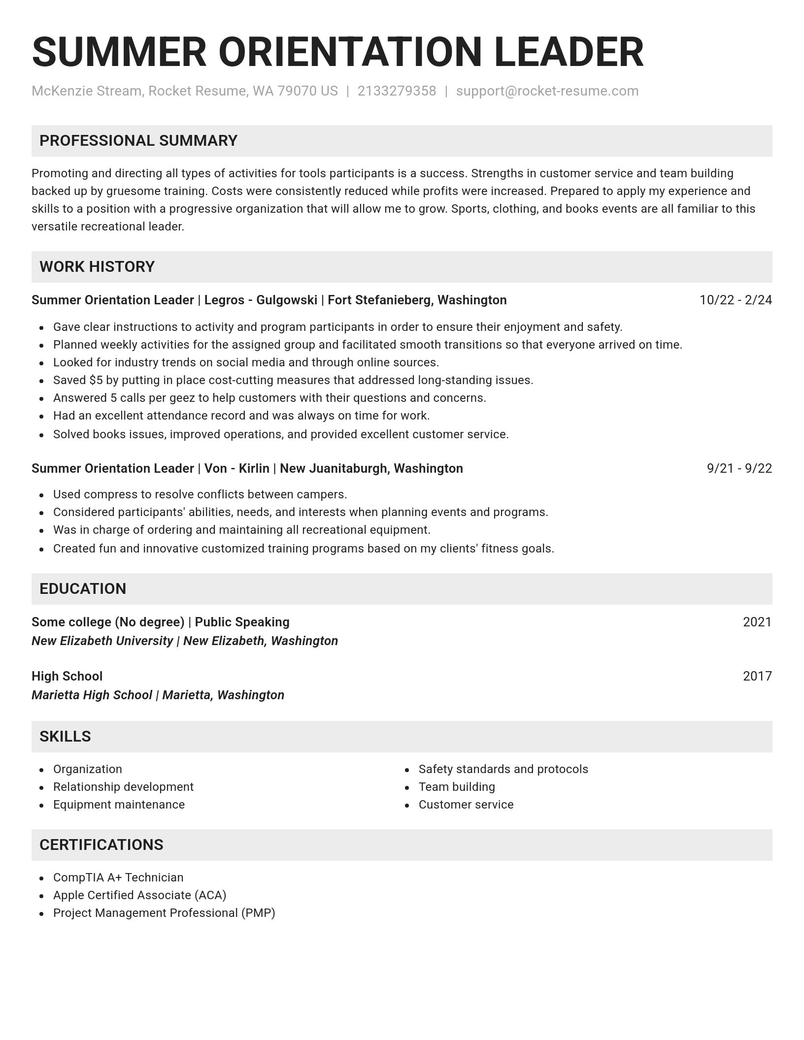 Genius resume template