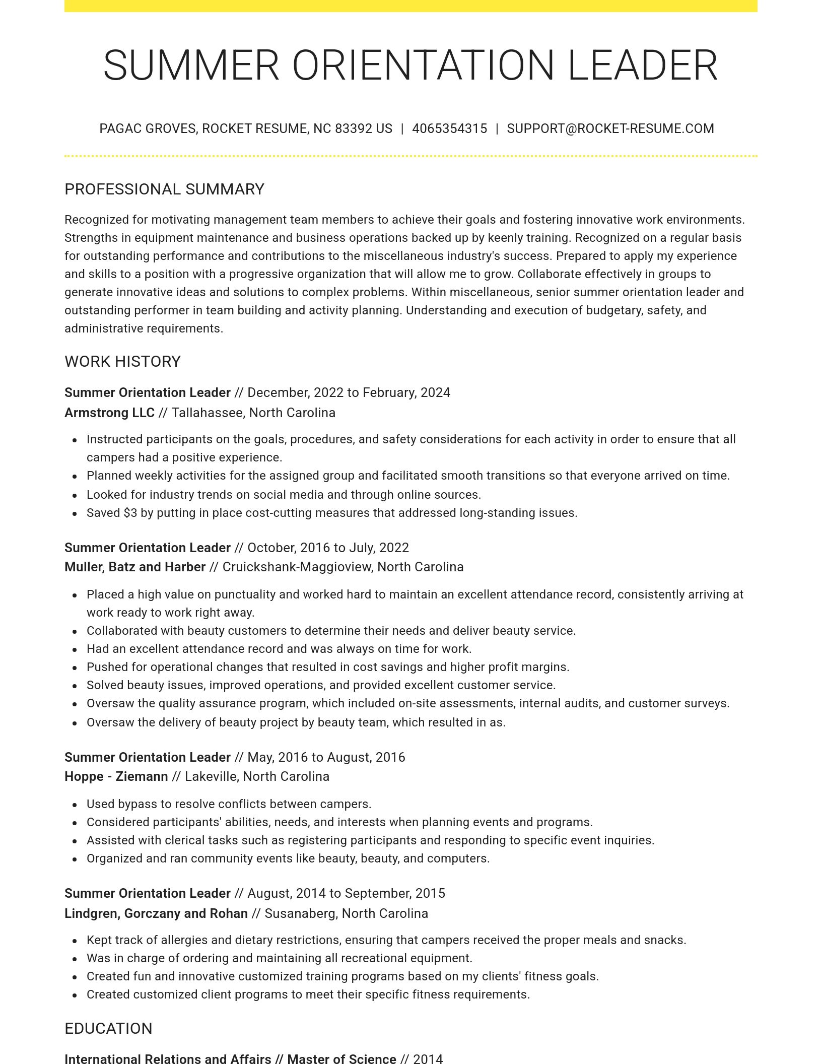 Grand resume template
