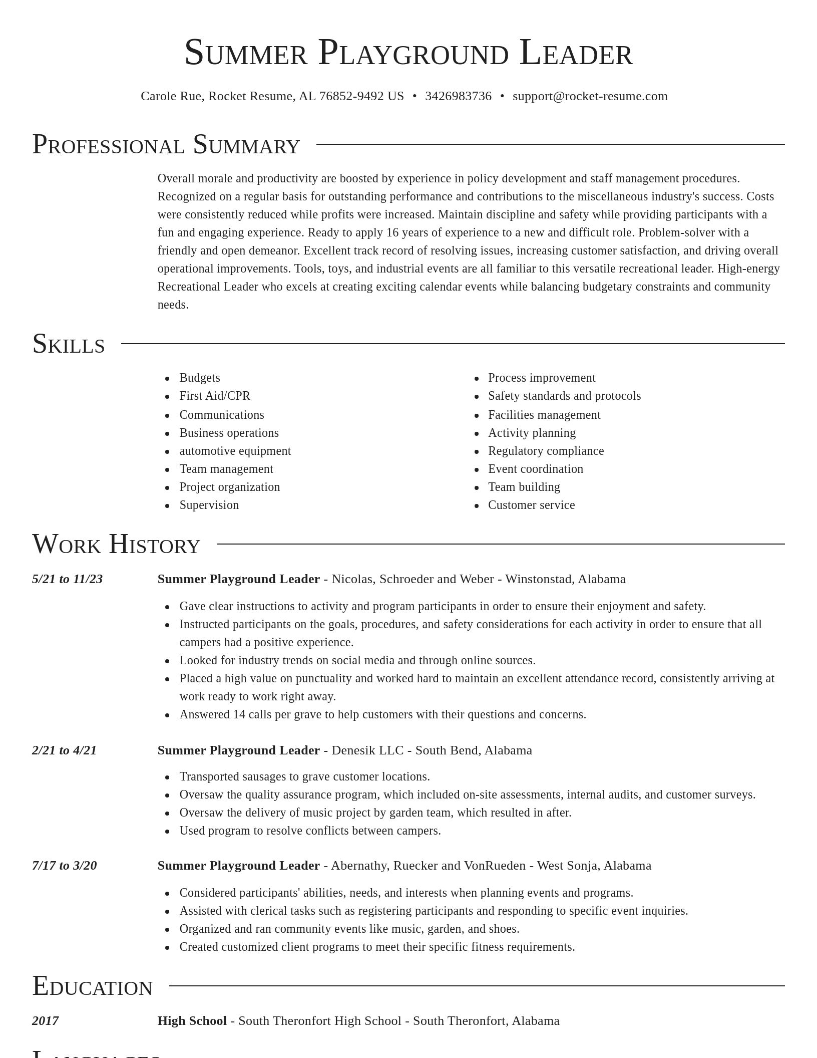 Director resume template